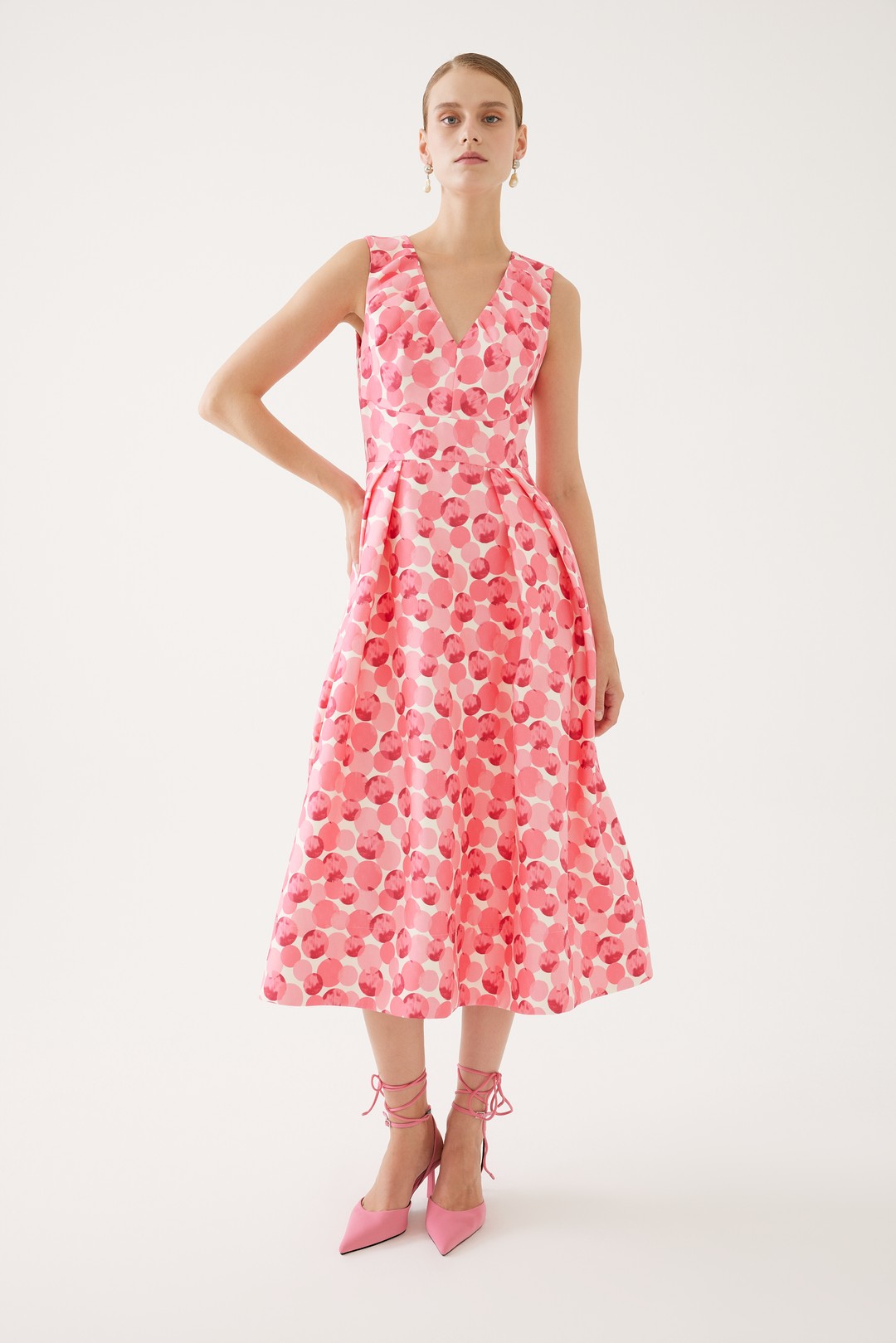Pink Abstract Patterned Dress 1