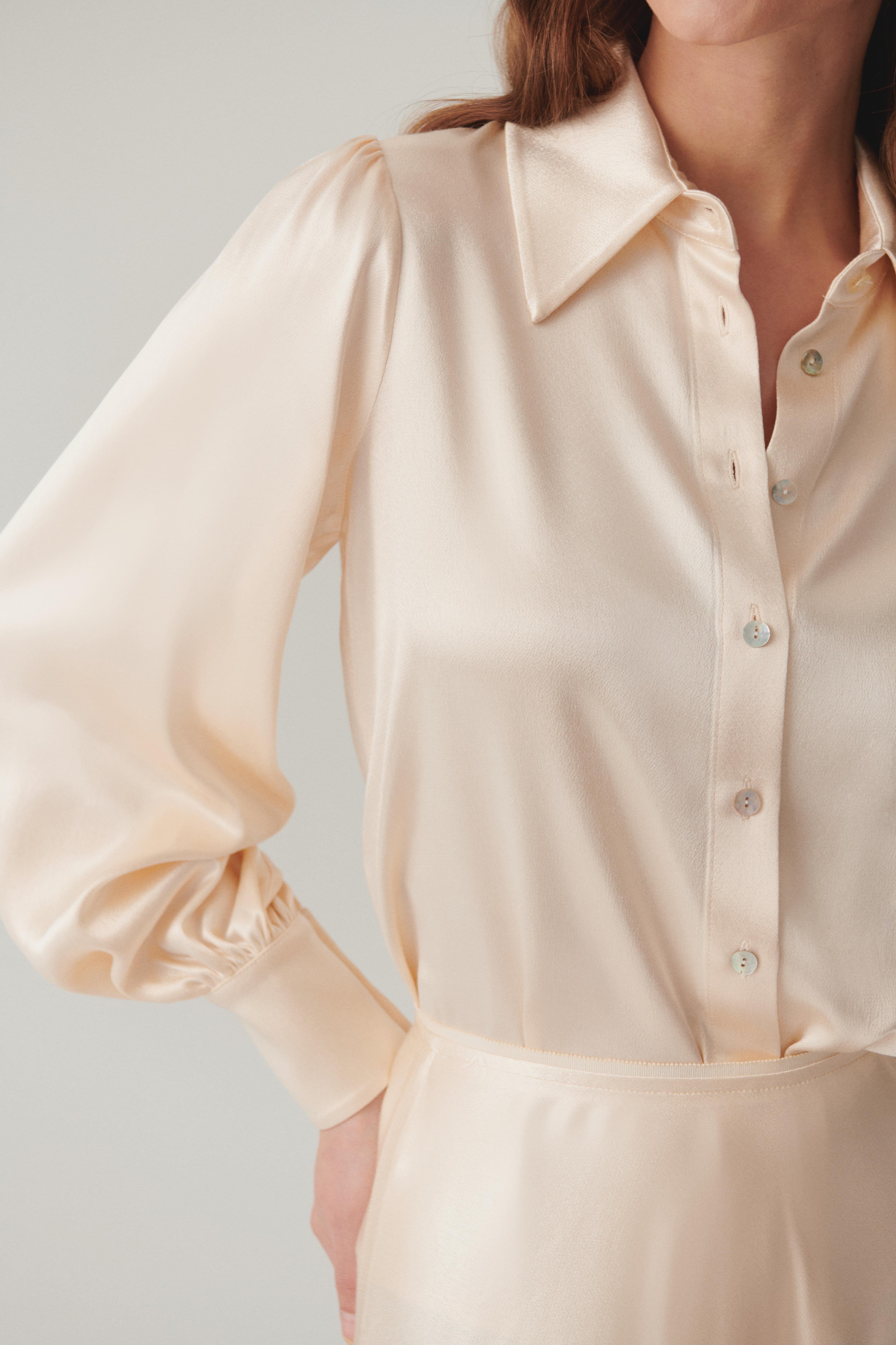 Beaded Detail Cotton Shirt