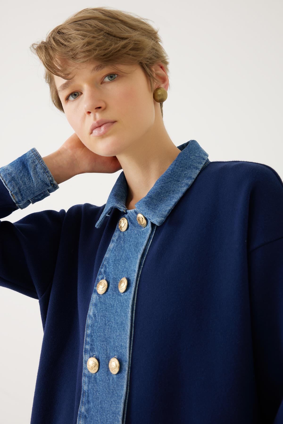 Jean Detailed Knitwear Cardigan