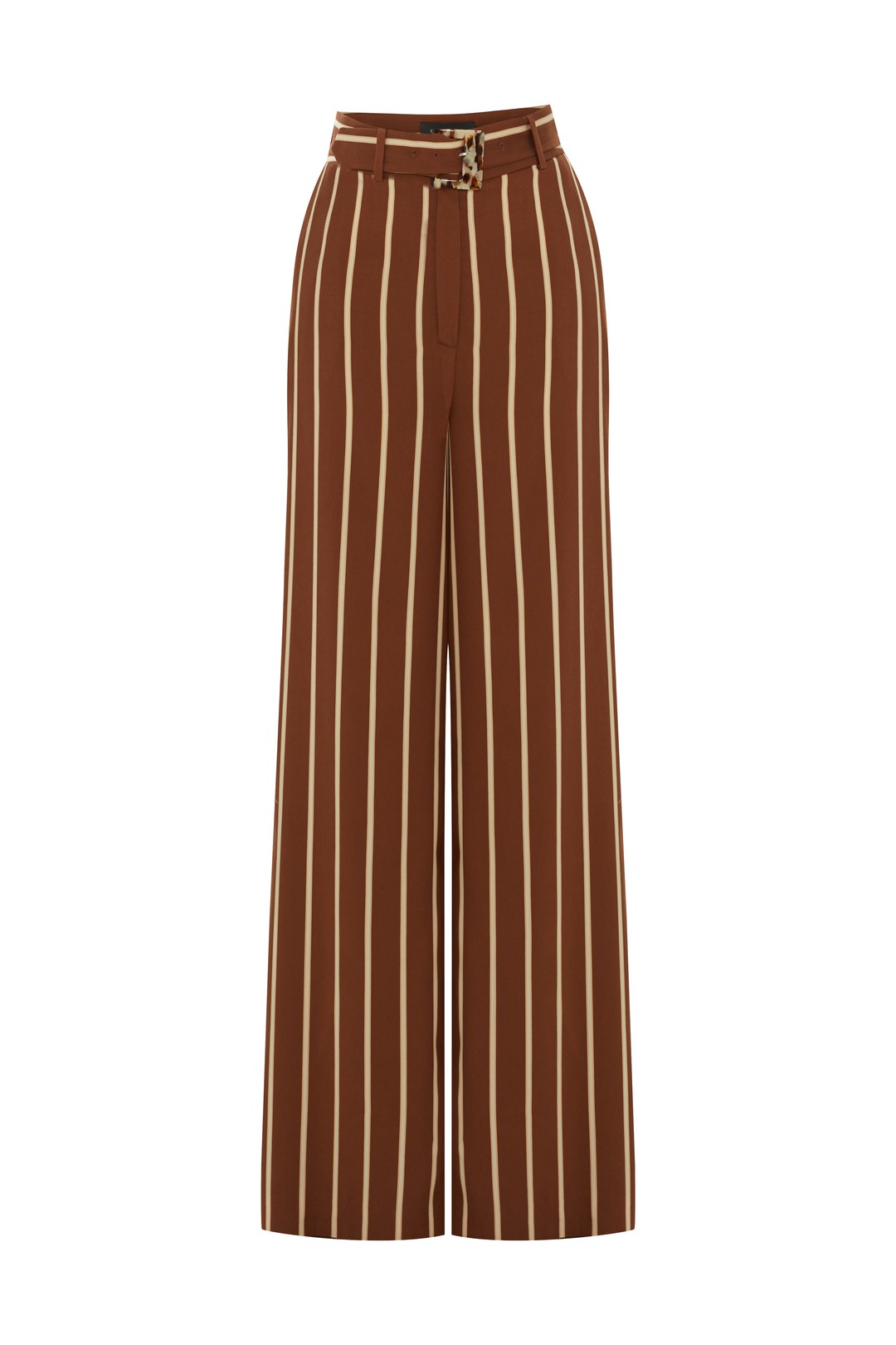 Belted Striped Wide-Leg Pants 1