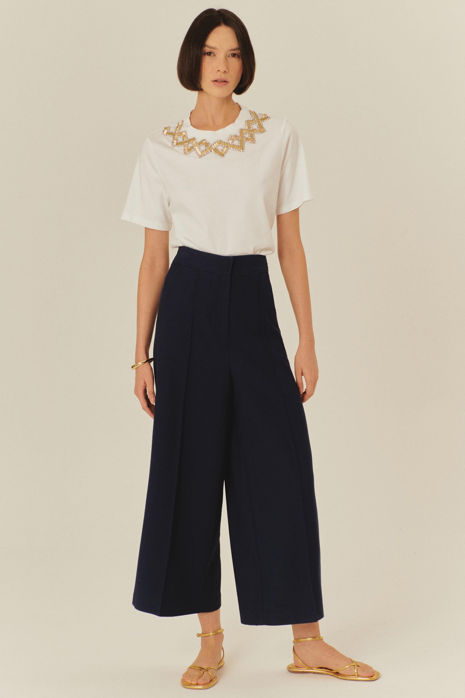 Tailored Wide-Leg Trousers