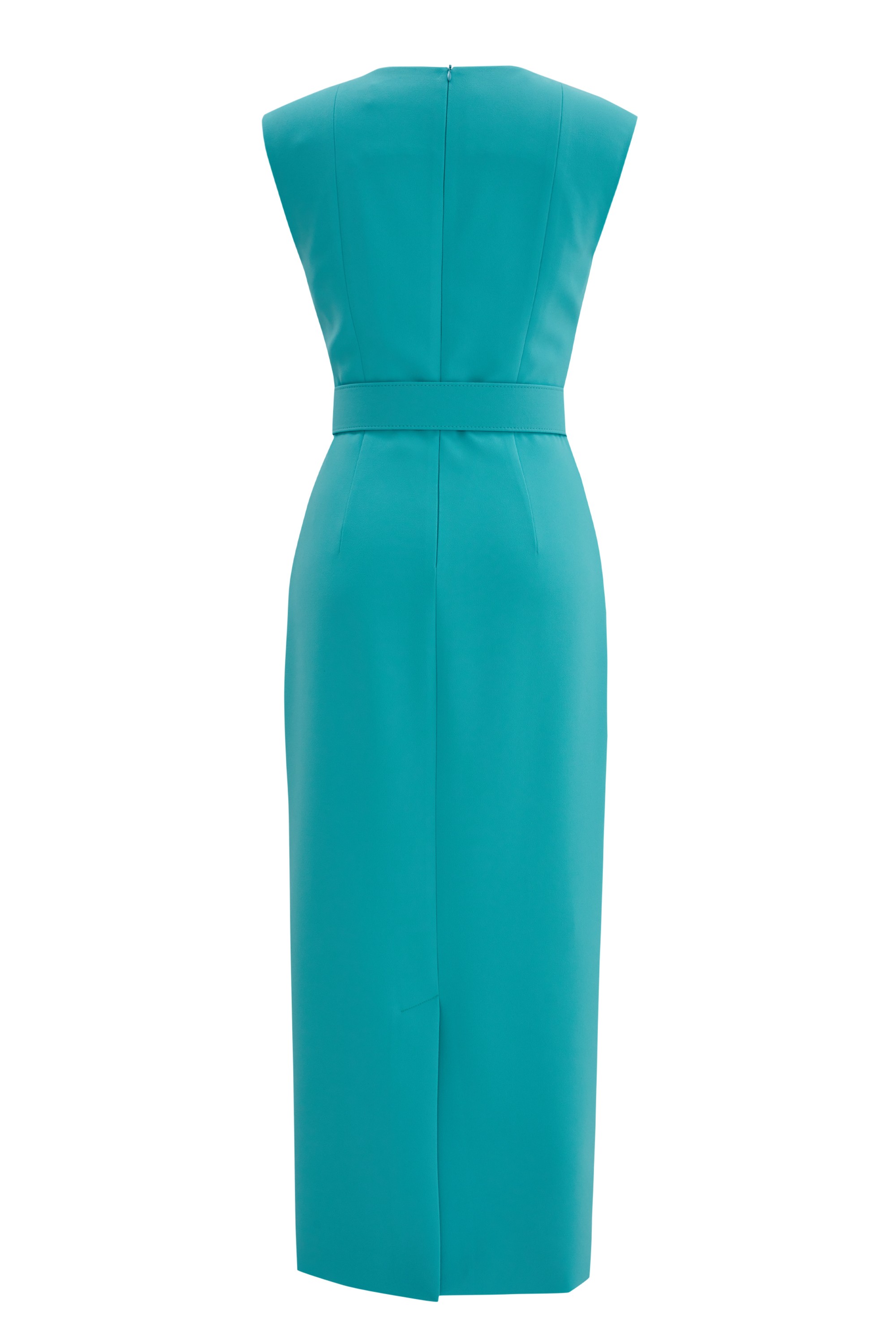 Square Neck Turquoise Dress