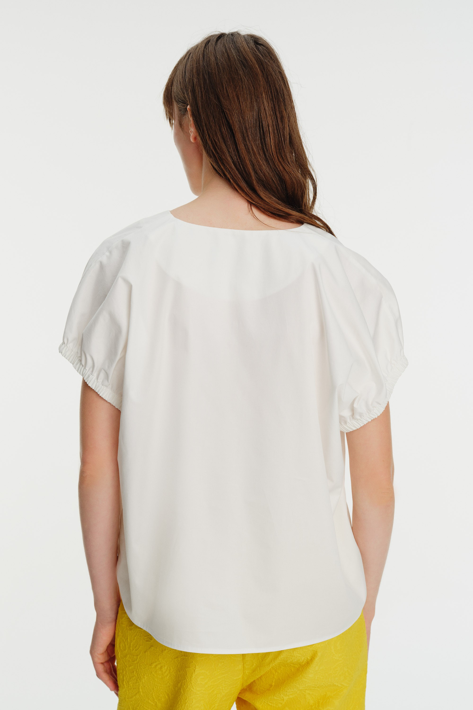 Short Sleeve Poplin Blouse