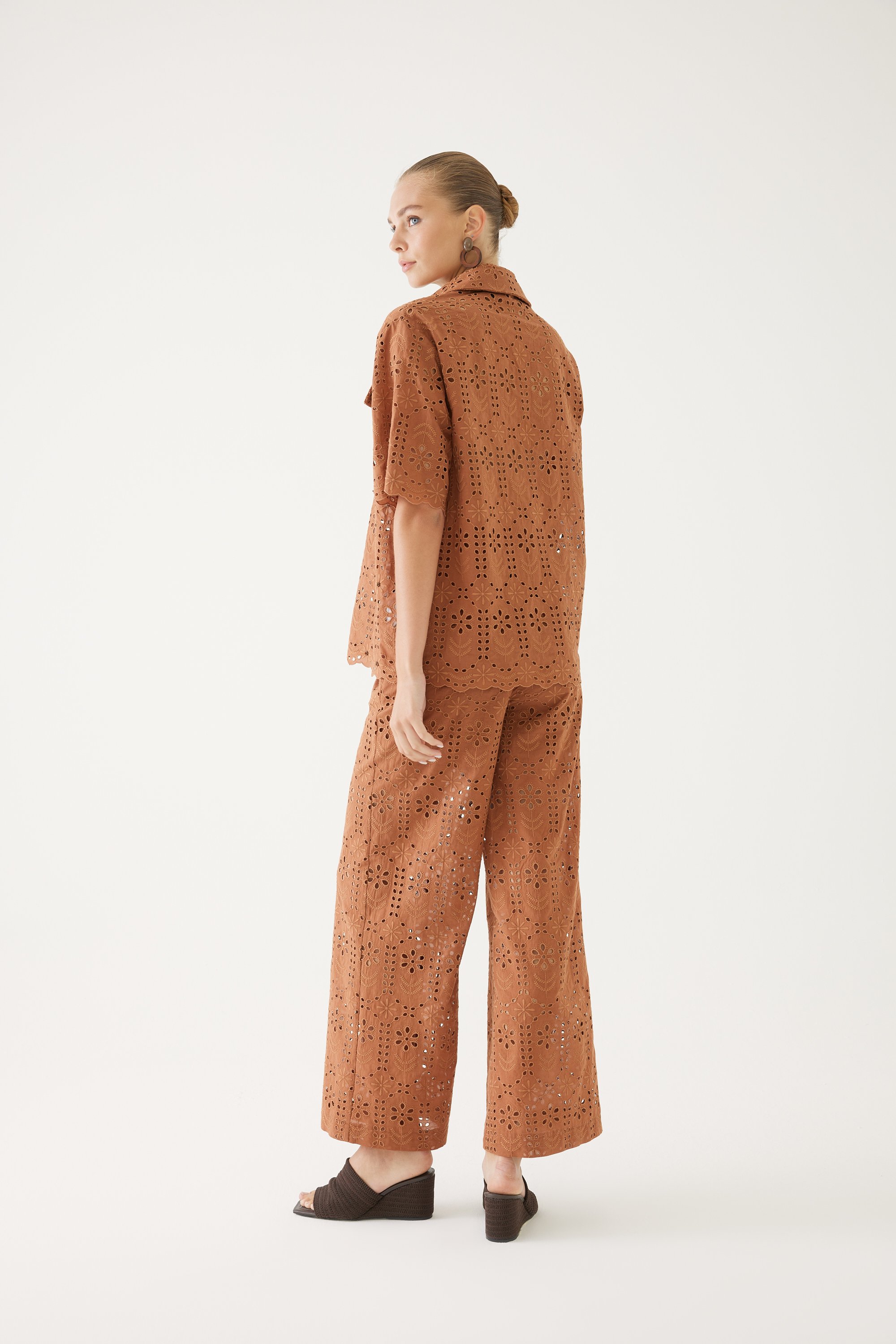 Tan Lace Pants