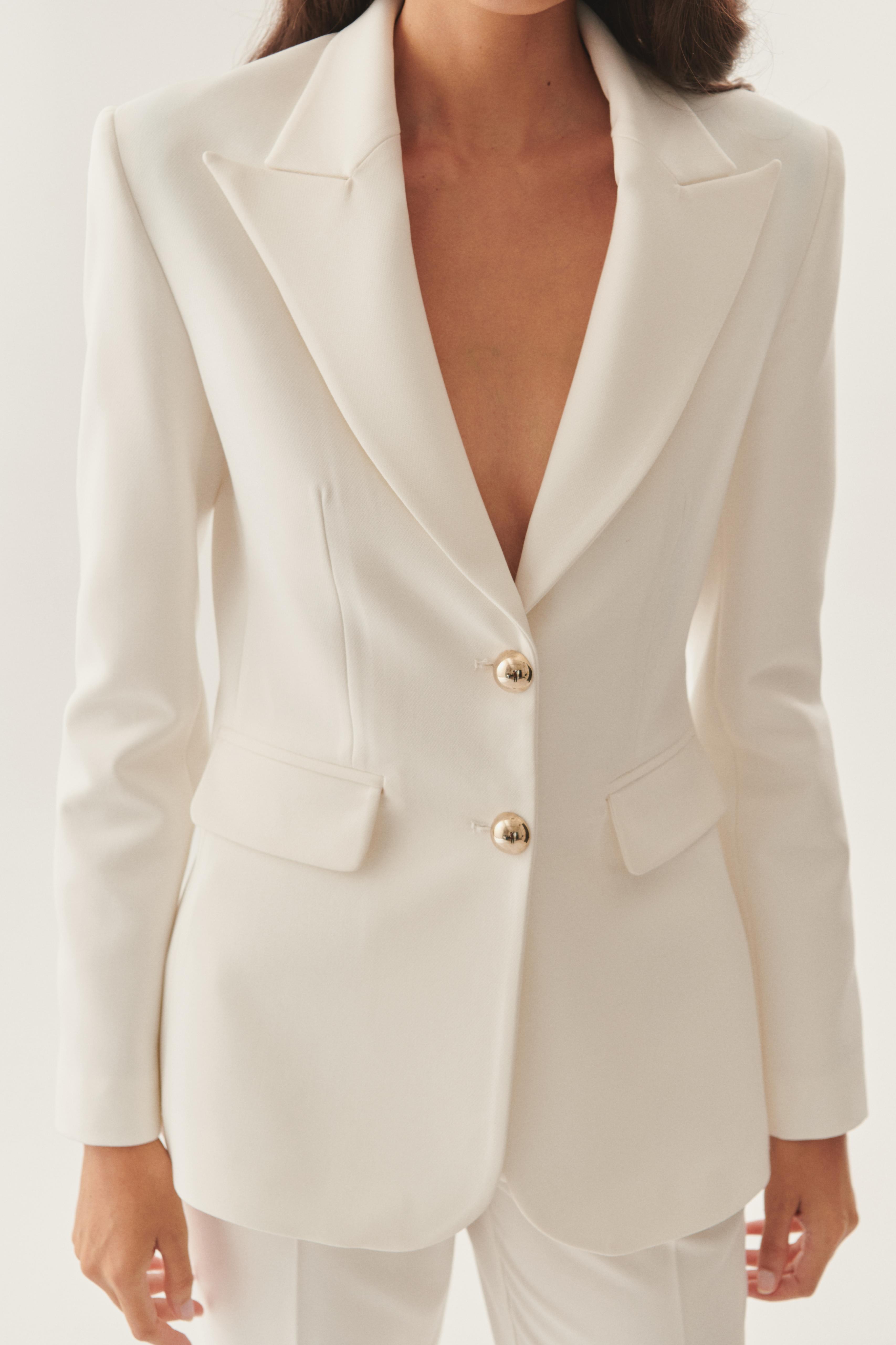 Golden Button Tailored Blazer