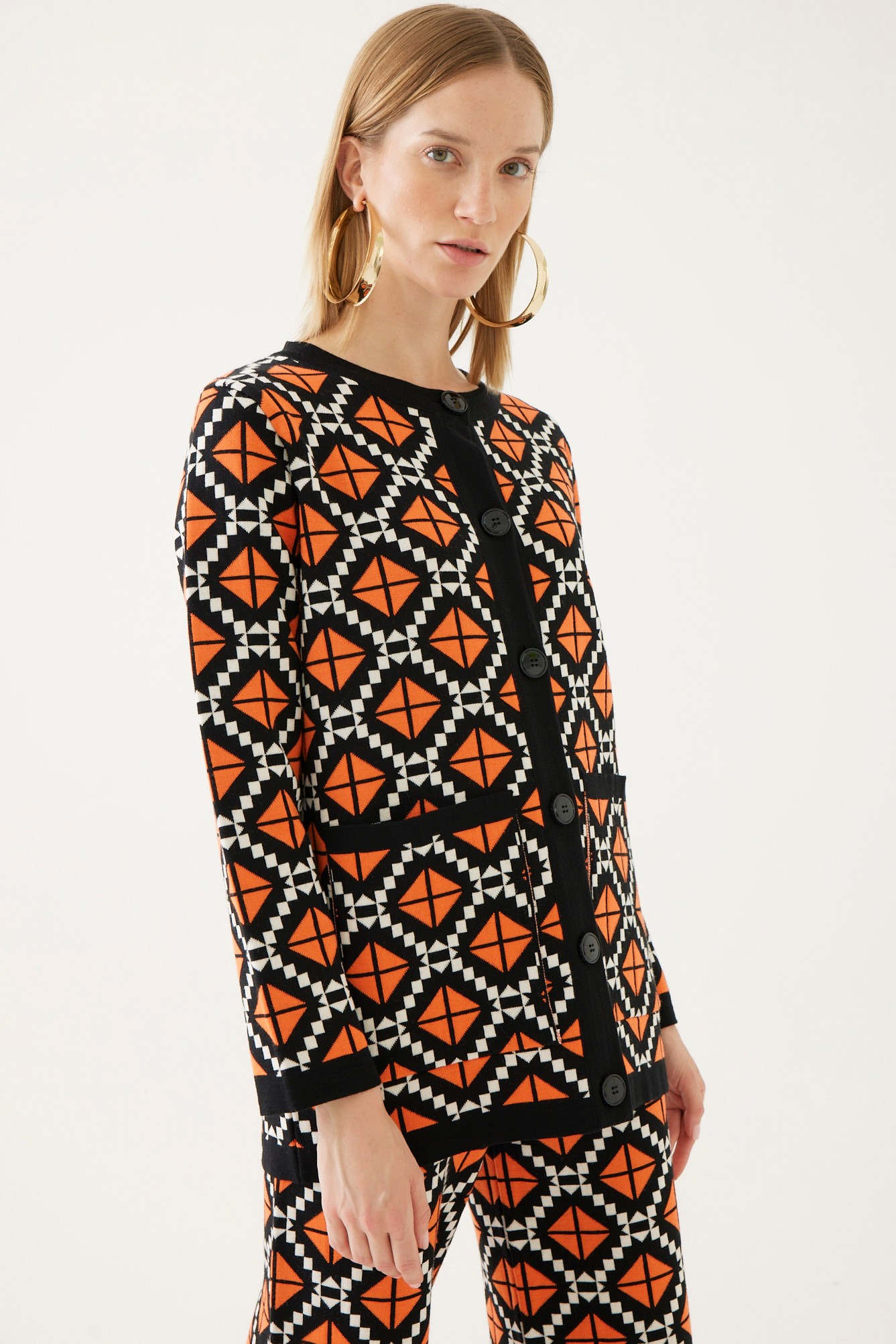 Patterned Knitwear Cardigan