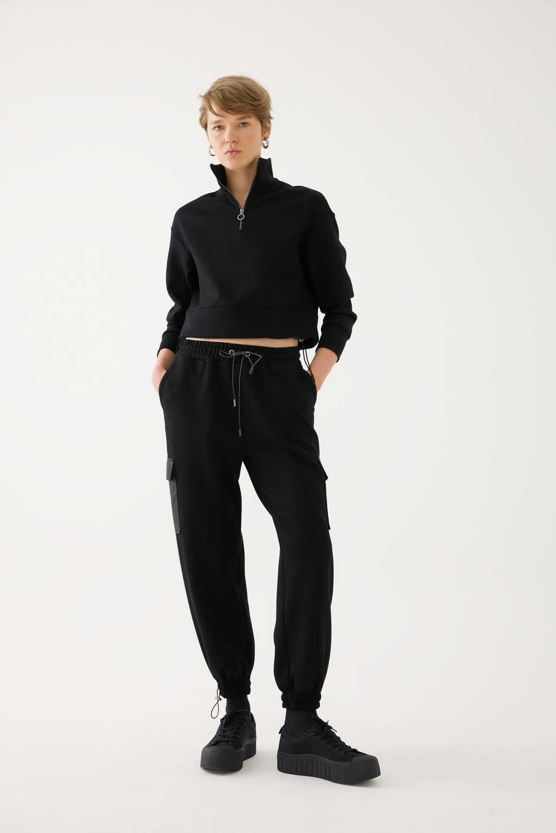 Rubber Pants with Pocket Details 1