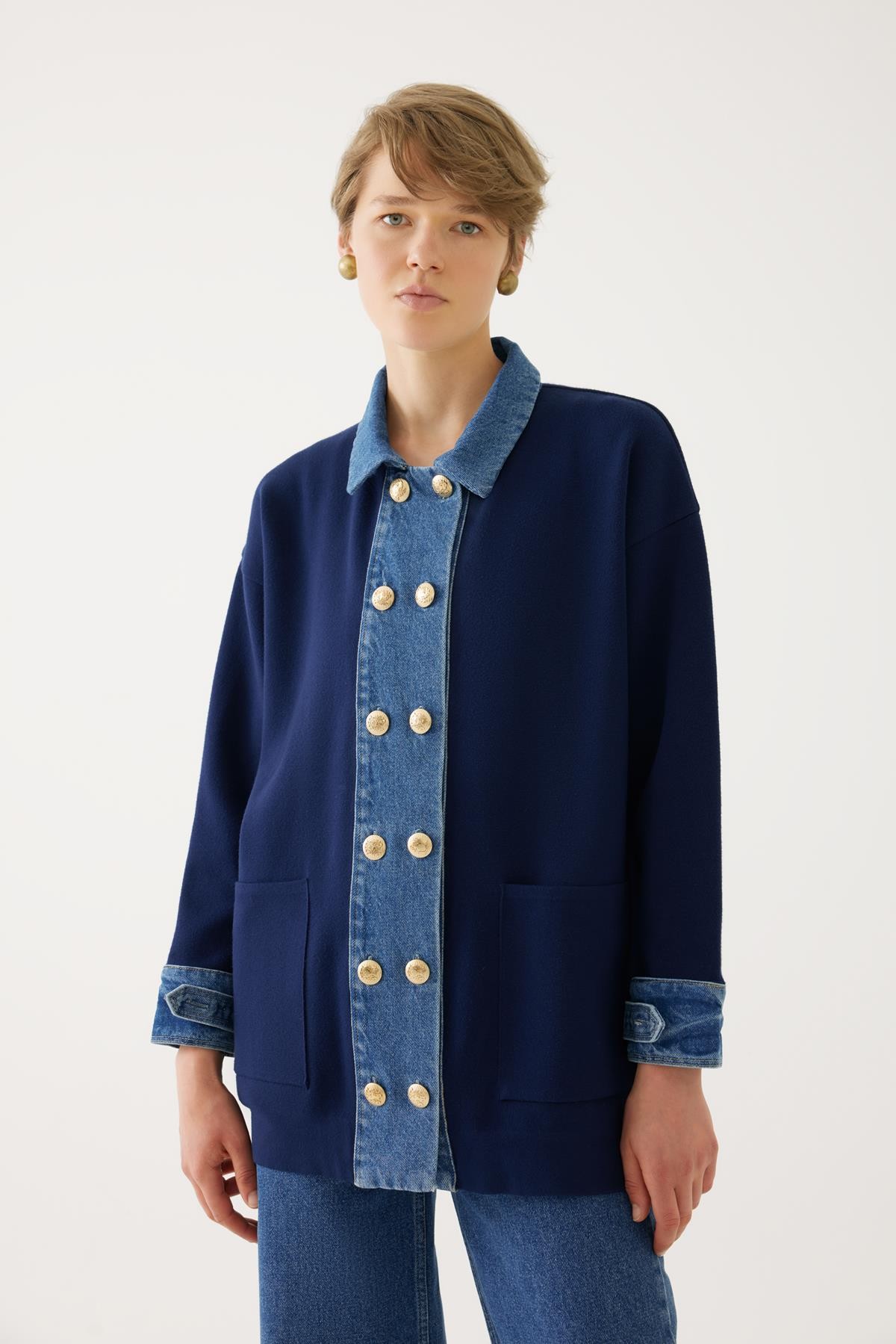 Jean Detailed Knitwear Cardigan