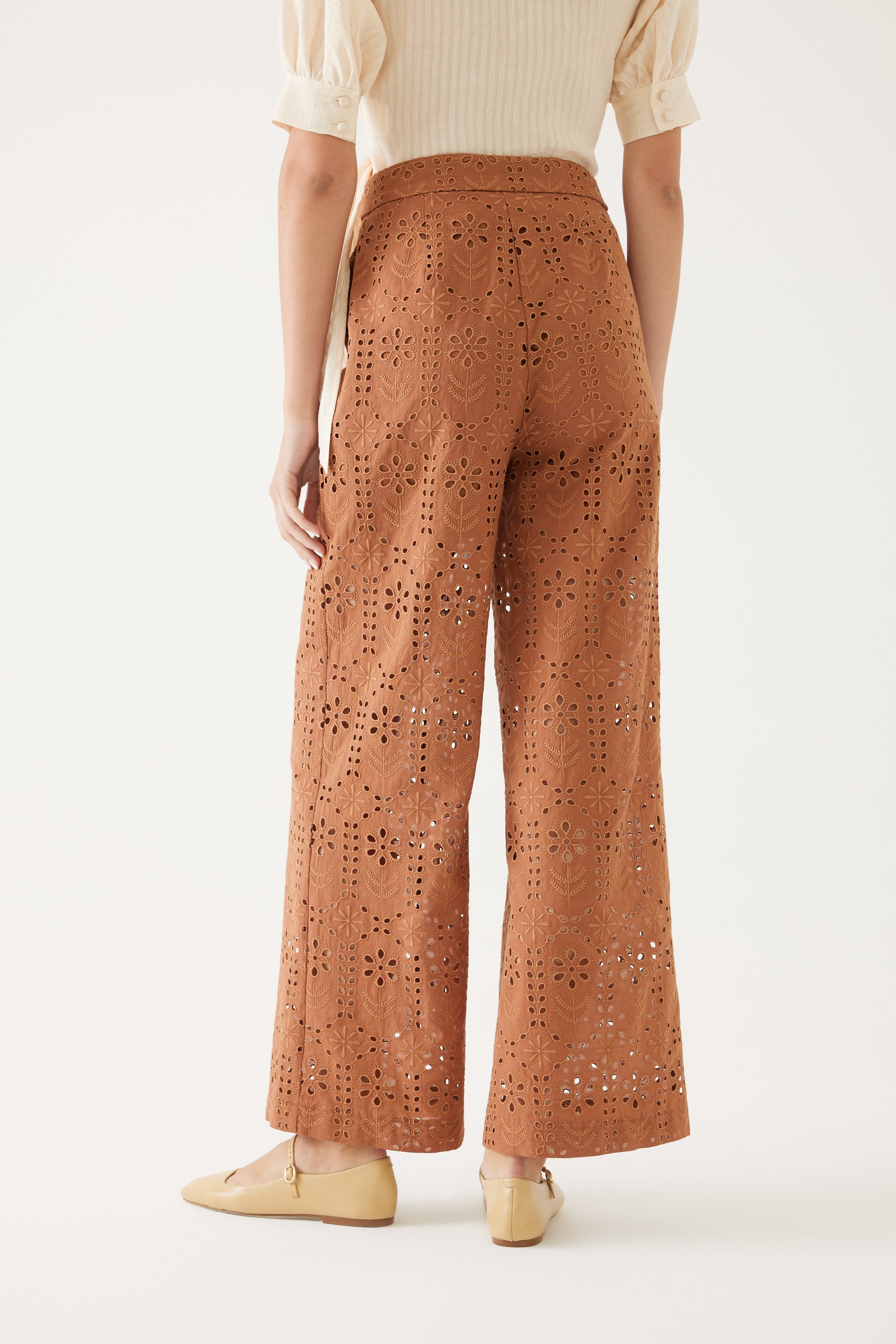 Tan Lace Pants