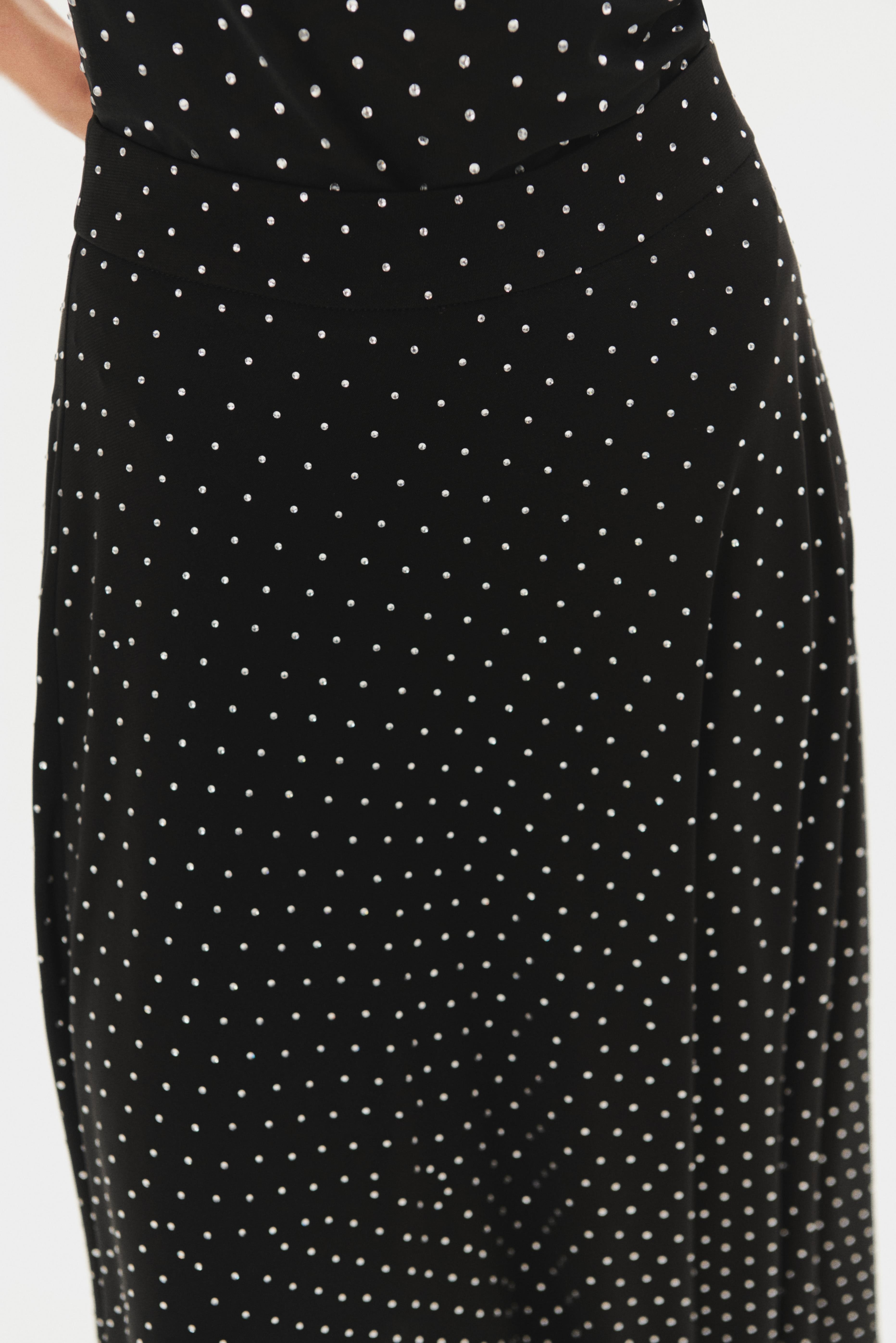 Stone Printed Knit Regular Midi Skirt