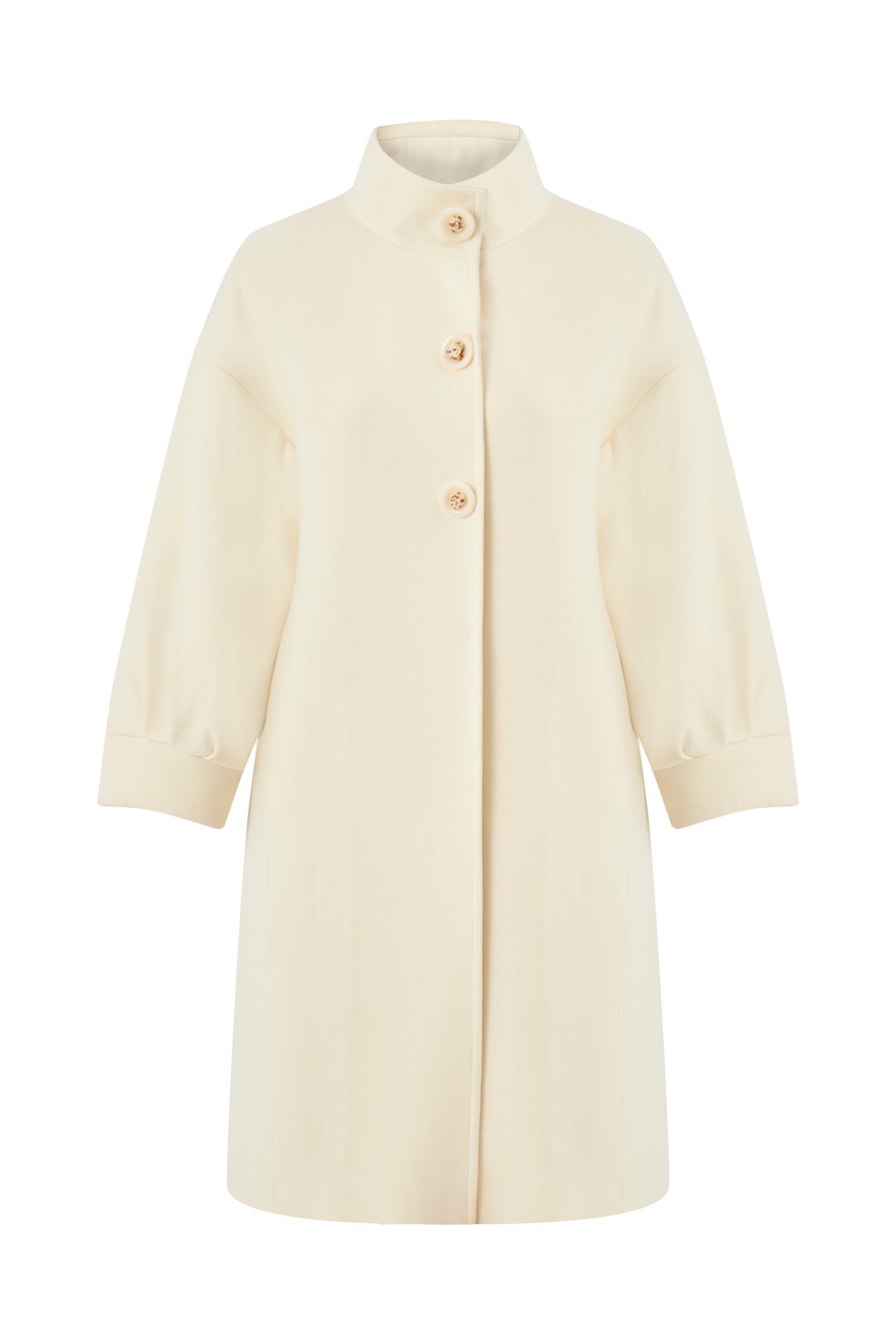 Stand Collar Buttoned Coat 1