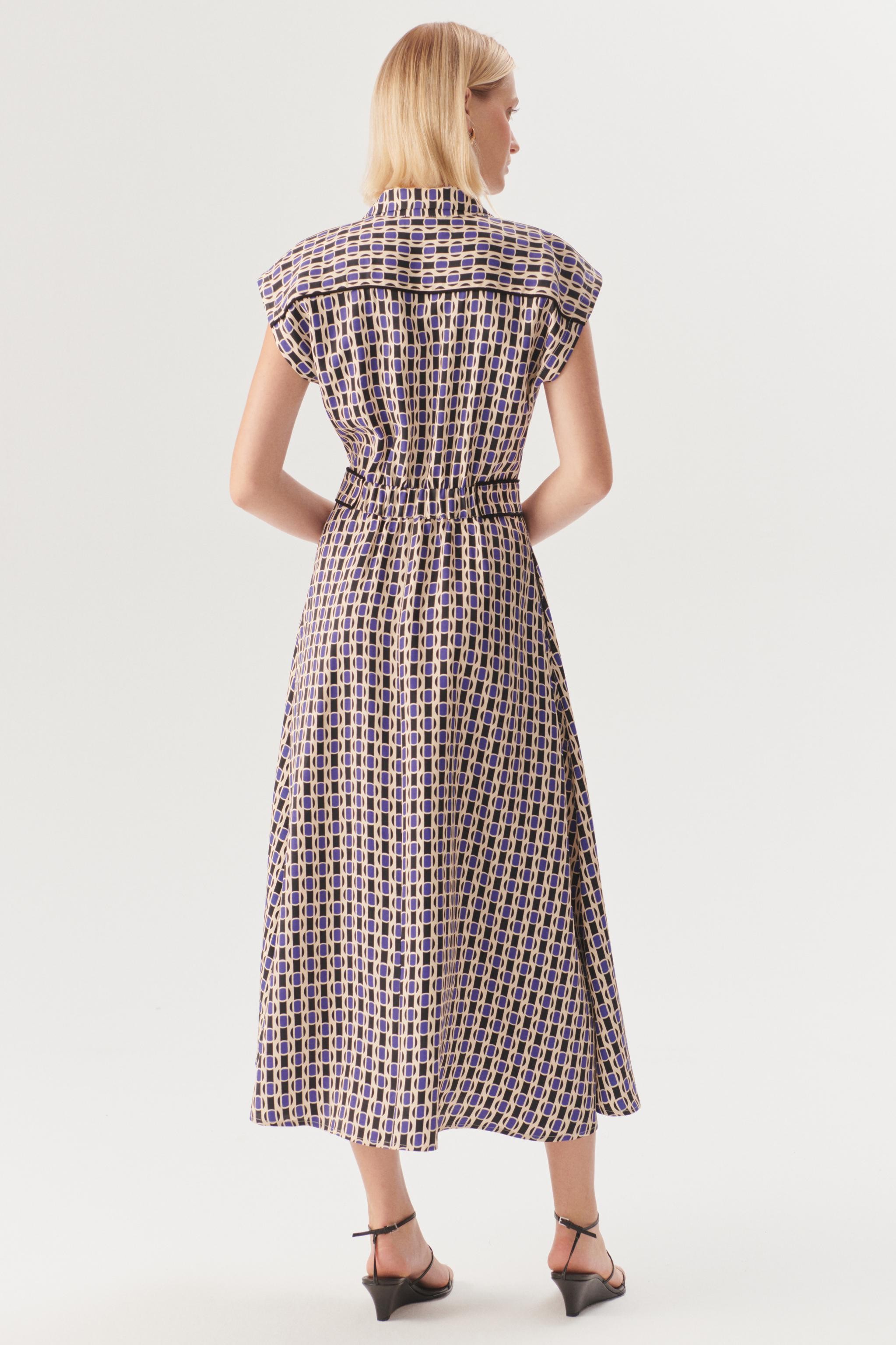 Vintage Check Button Dress