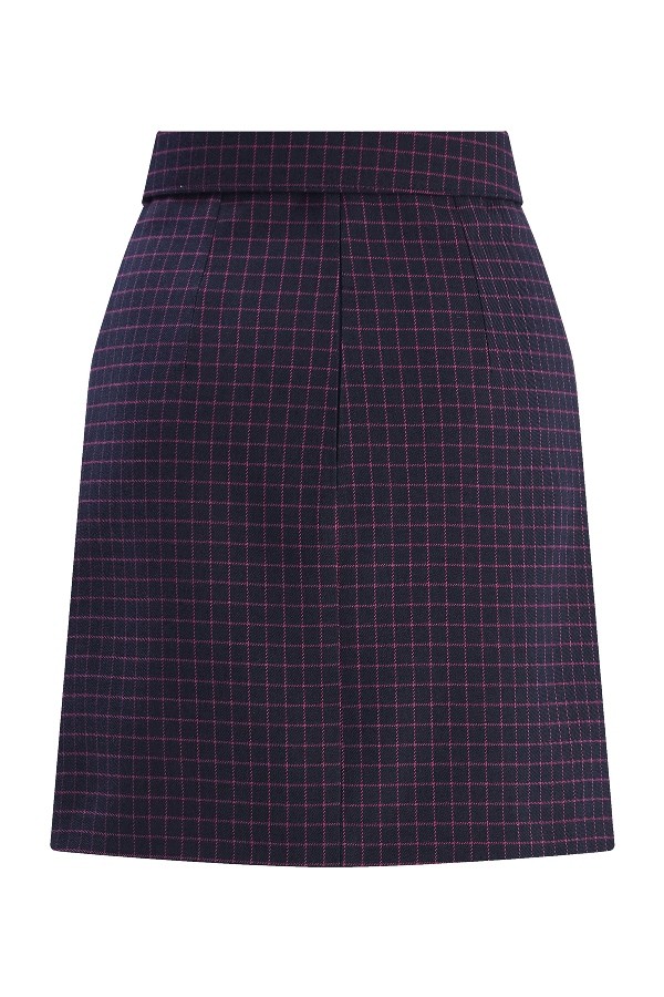 Square Patterned Mini Skirt