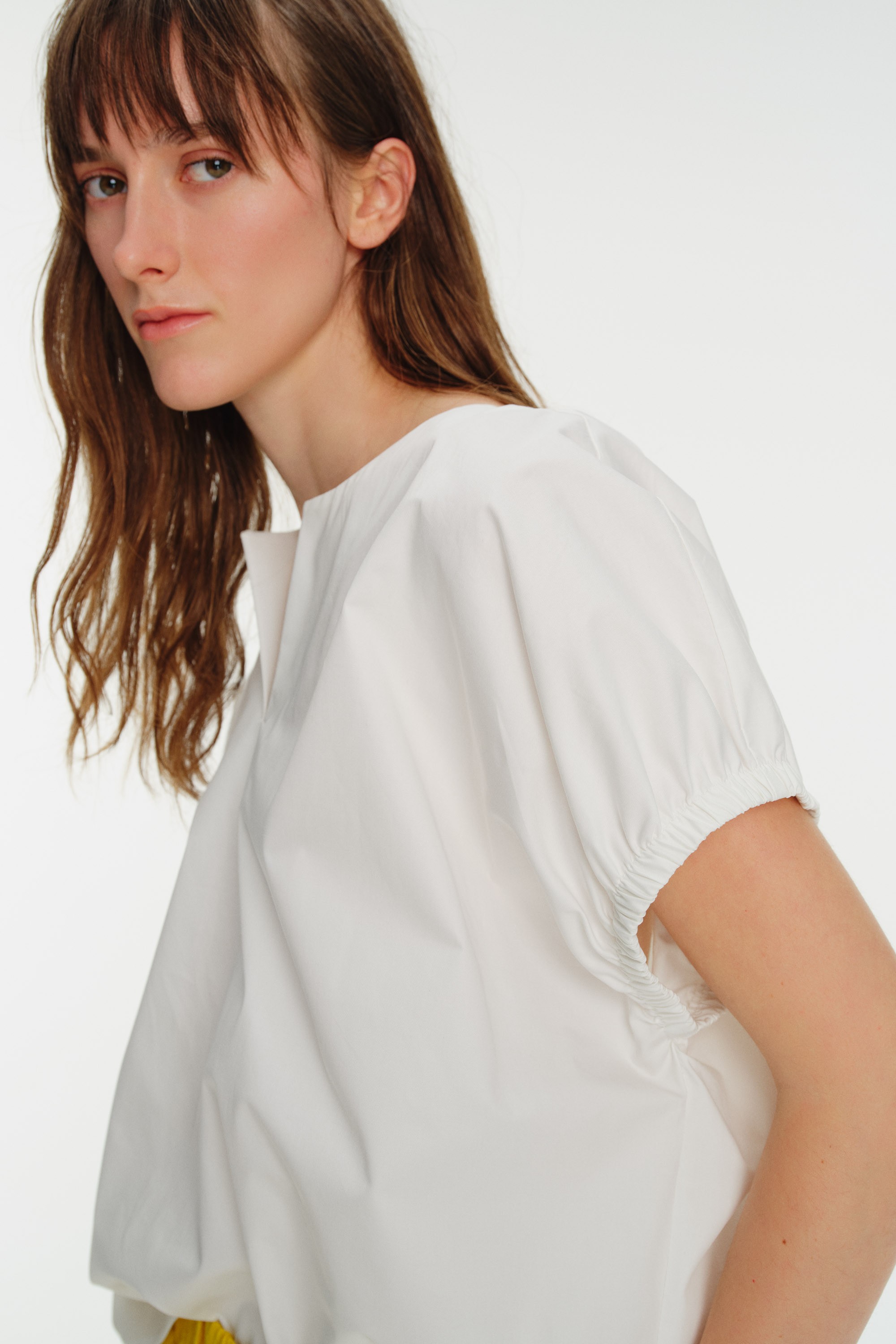 Short Sleeve Poplin Blouse