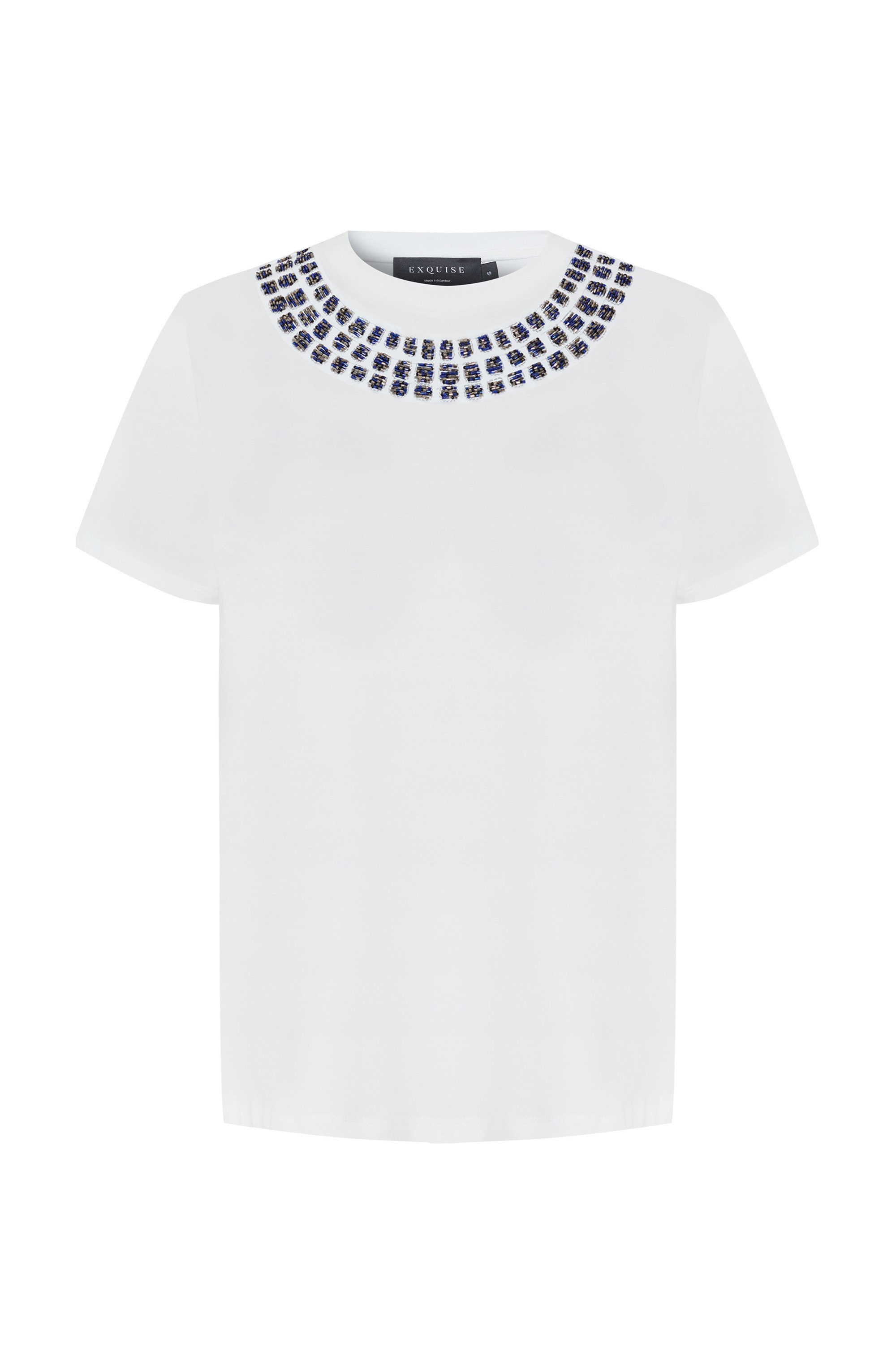 Crystal-Embellished Cotton Tee