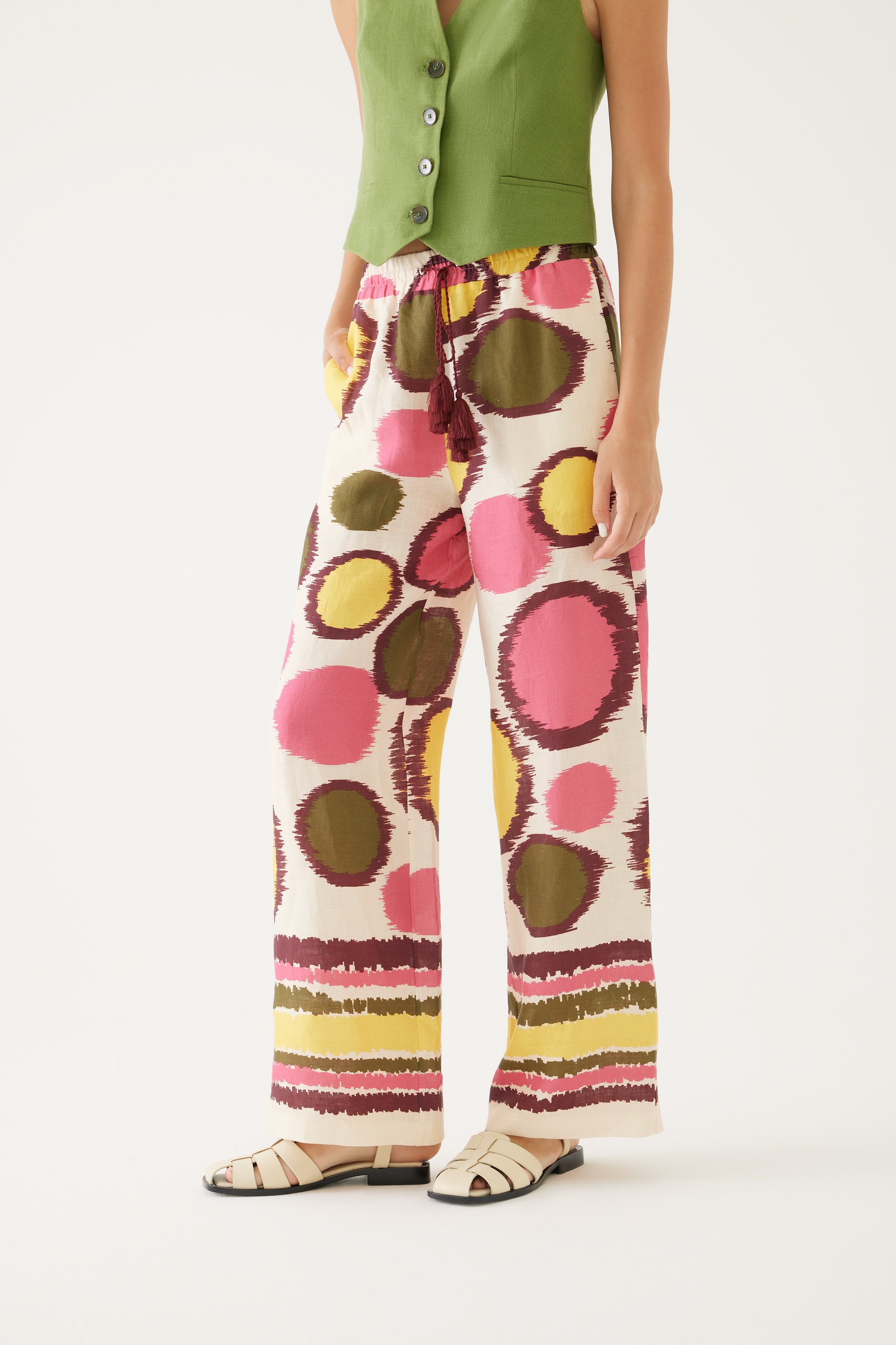 Colorful Polka Dot Summer Pants