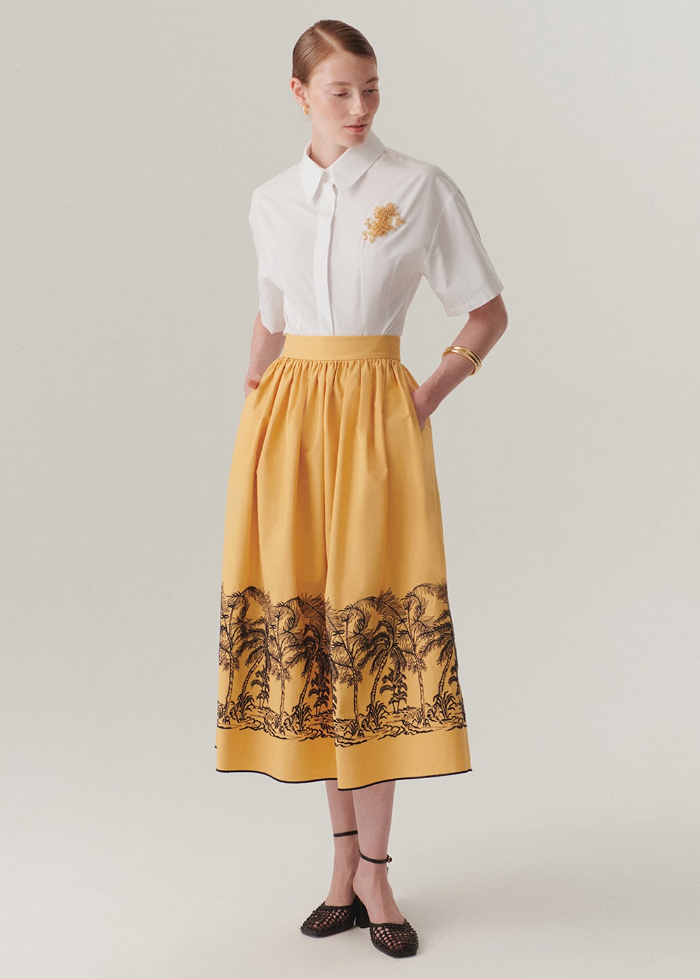 Chic High-Waist Pleated Skirt