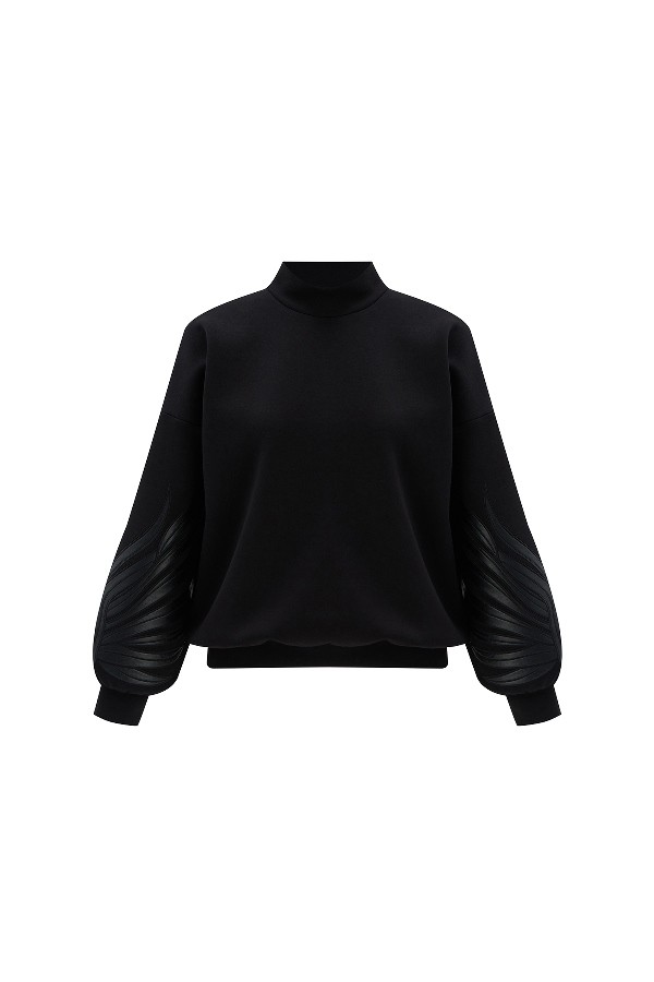 High Collar Oversize Sweatshirt