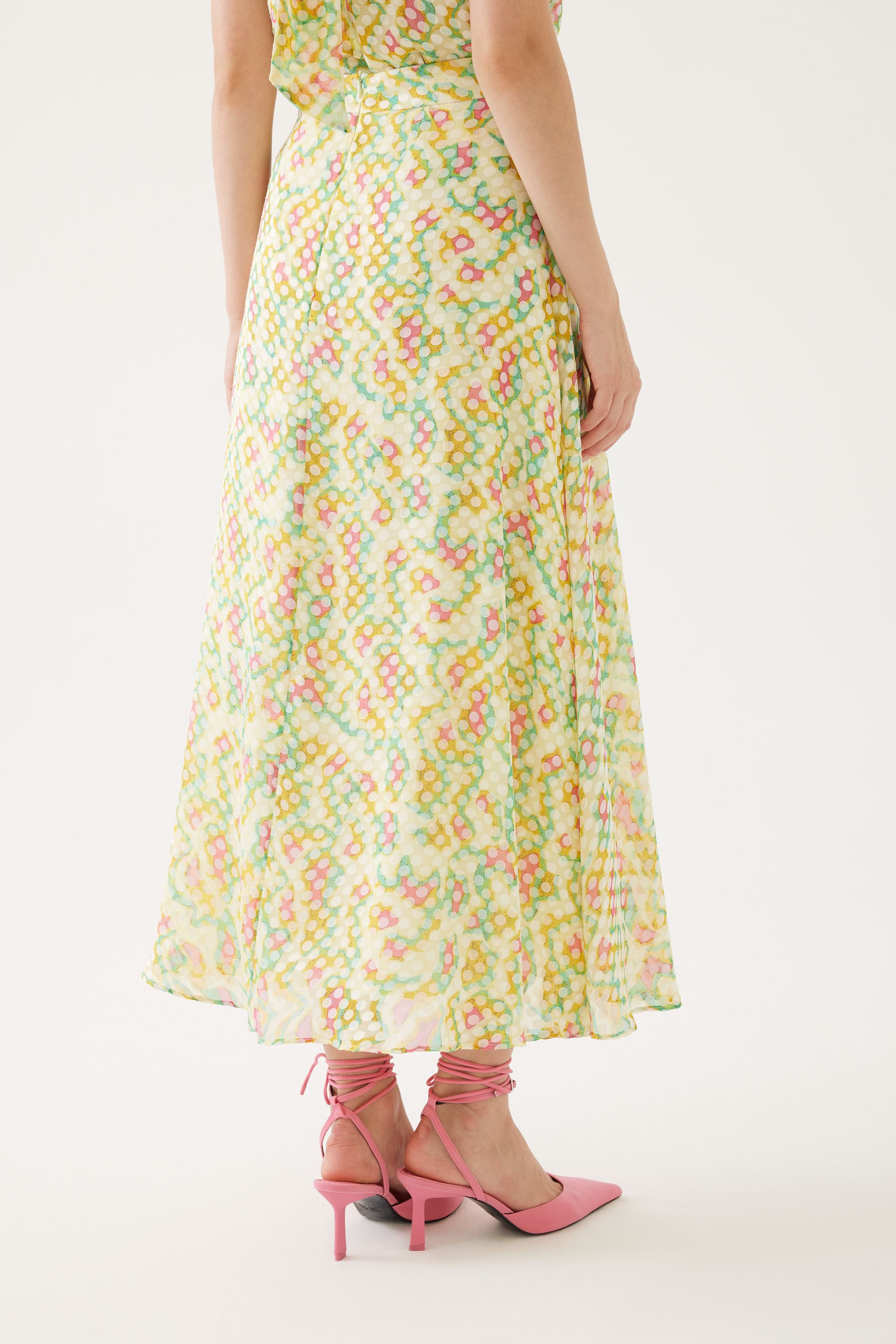 Lined and Decorated with Colorful Polka Dots Skirt