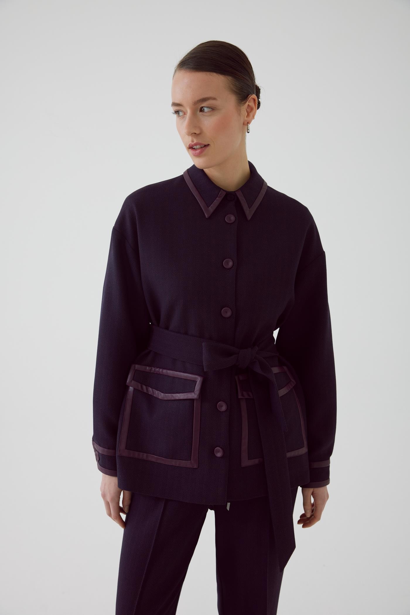 Pocketed Belted Regular Jacket