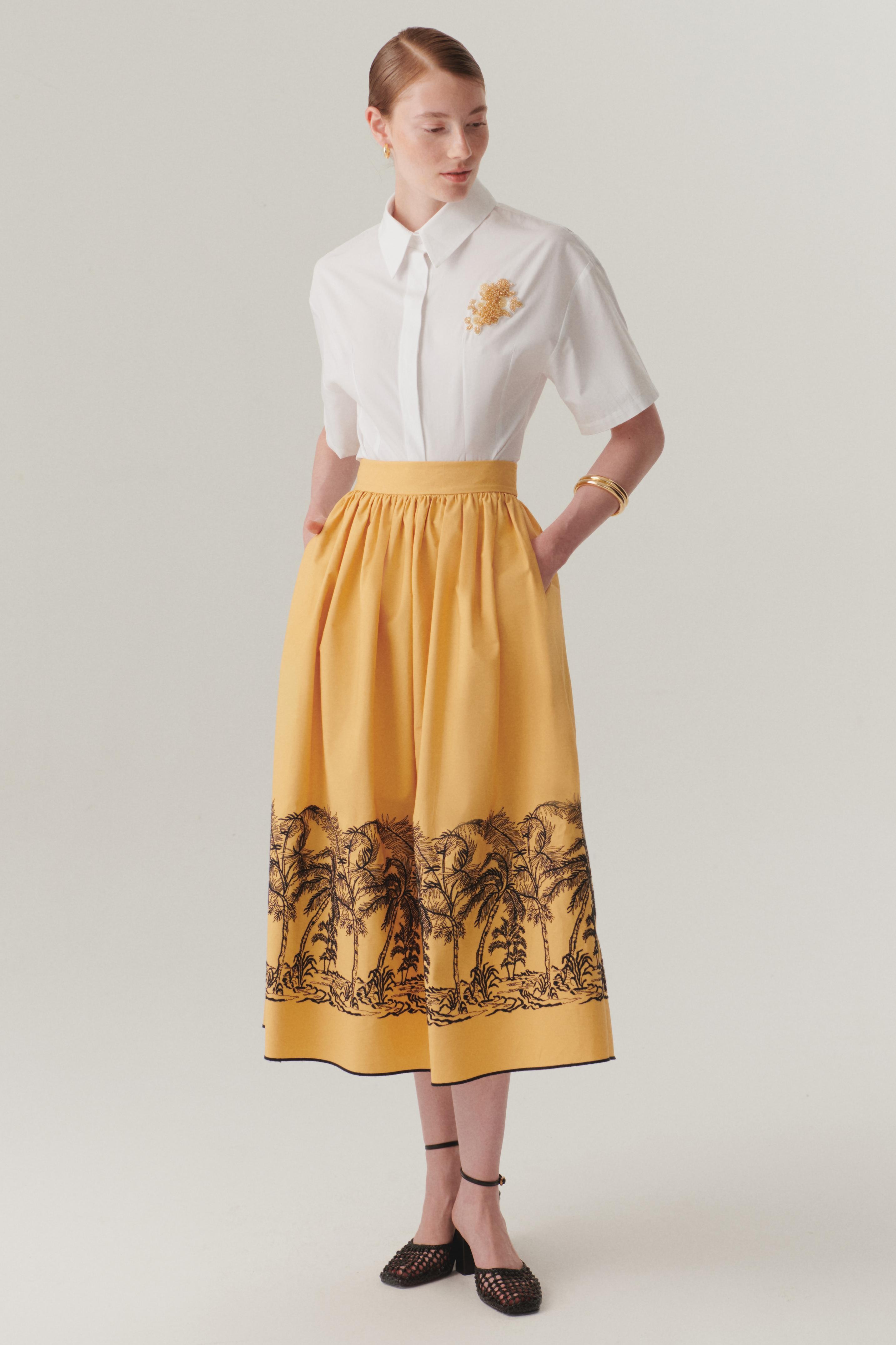 Chic High-Waist Pleated Skirt