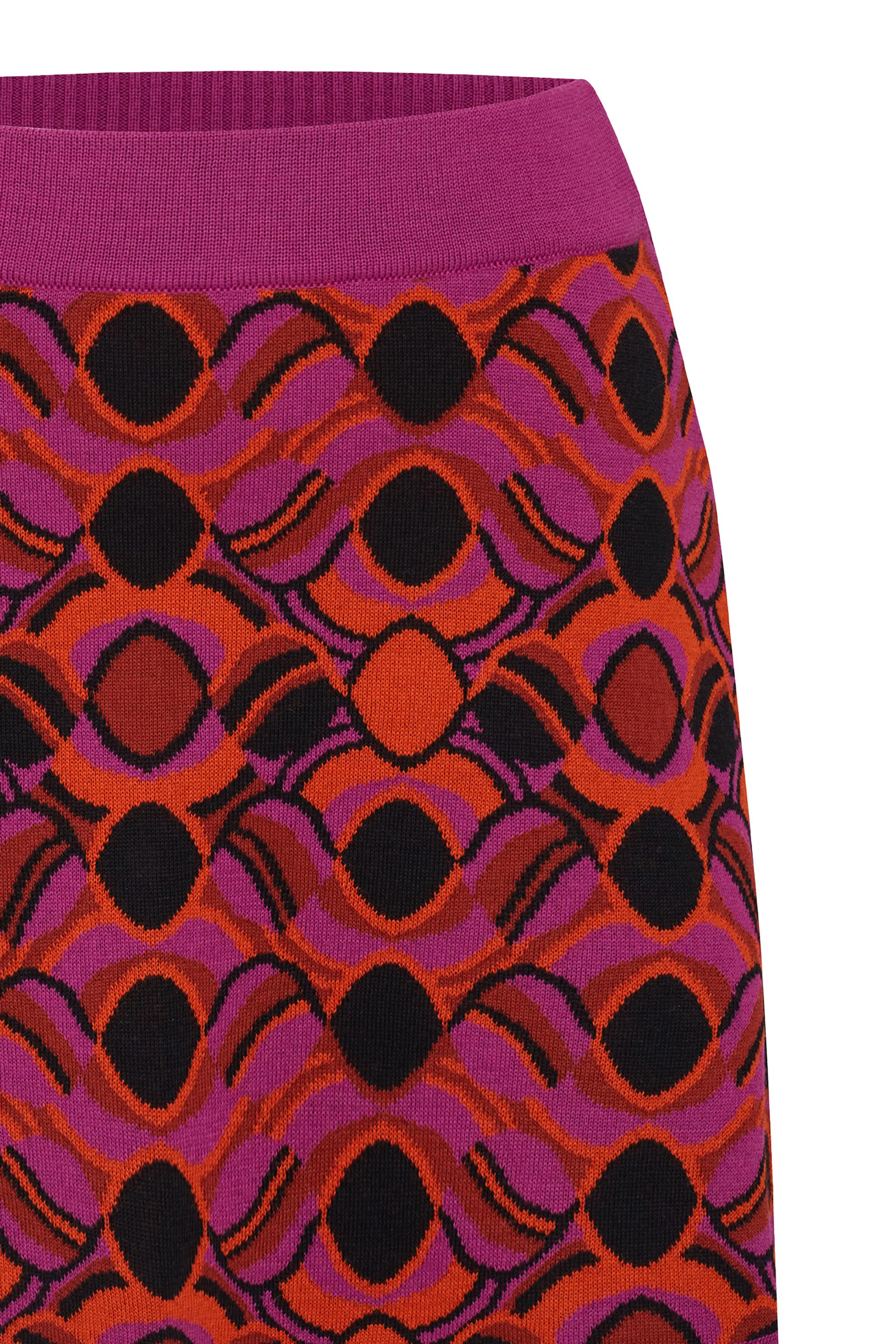 Patterned Mini Tricot Skirt