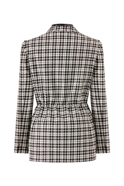 Stand Collar Patterned Jacket