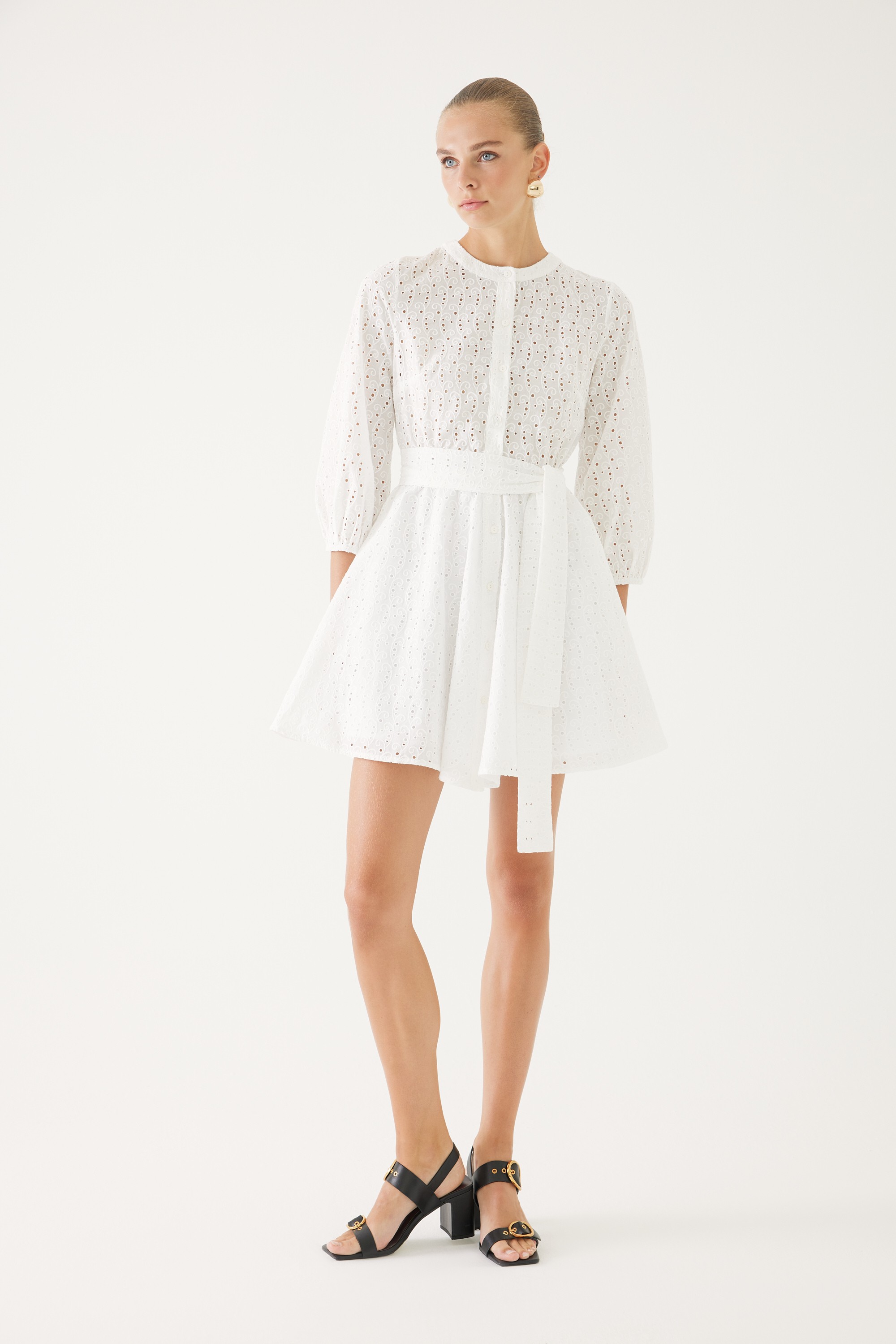 White Lace Mini Dress