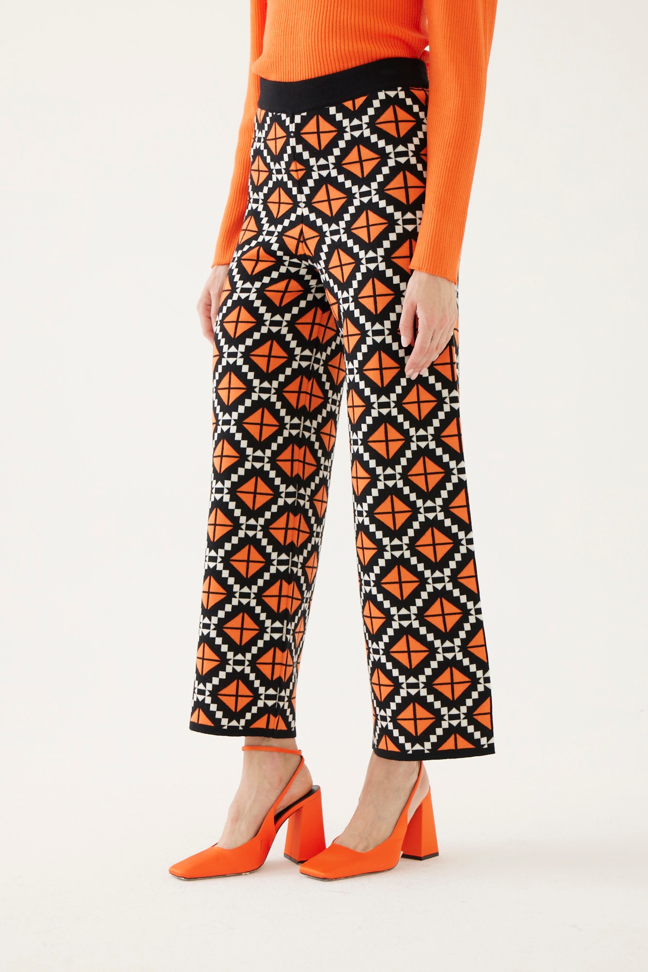 Patterned Knitwear Trousers