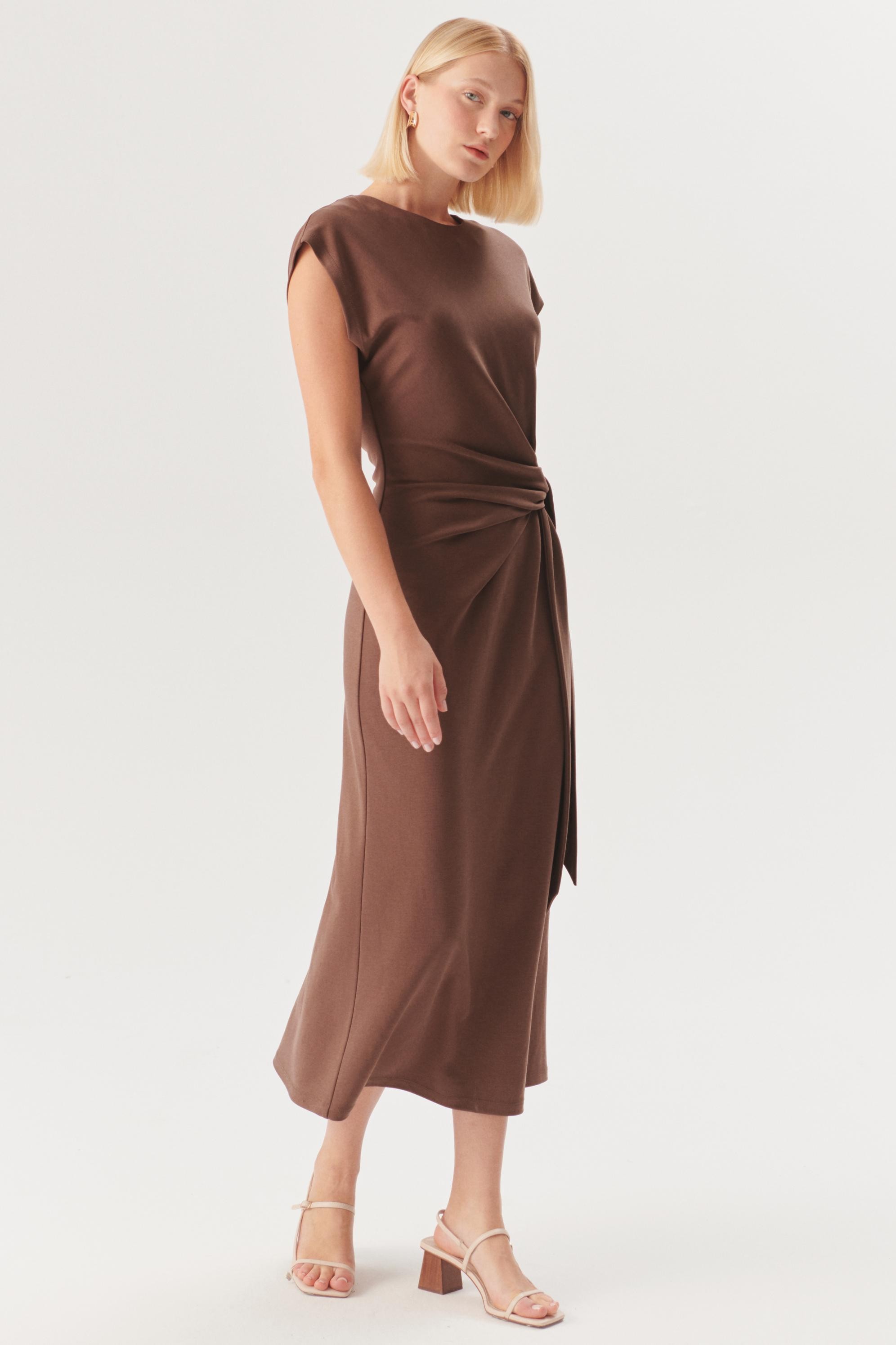 Classic Tie Midi Dress