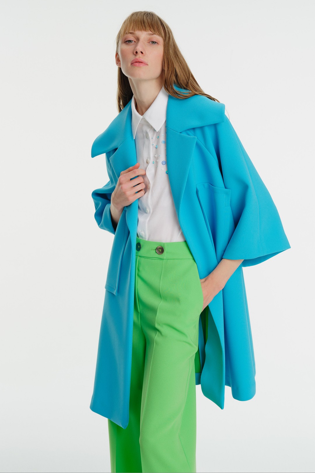 Zara mint hot sale green coat