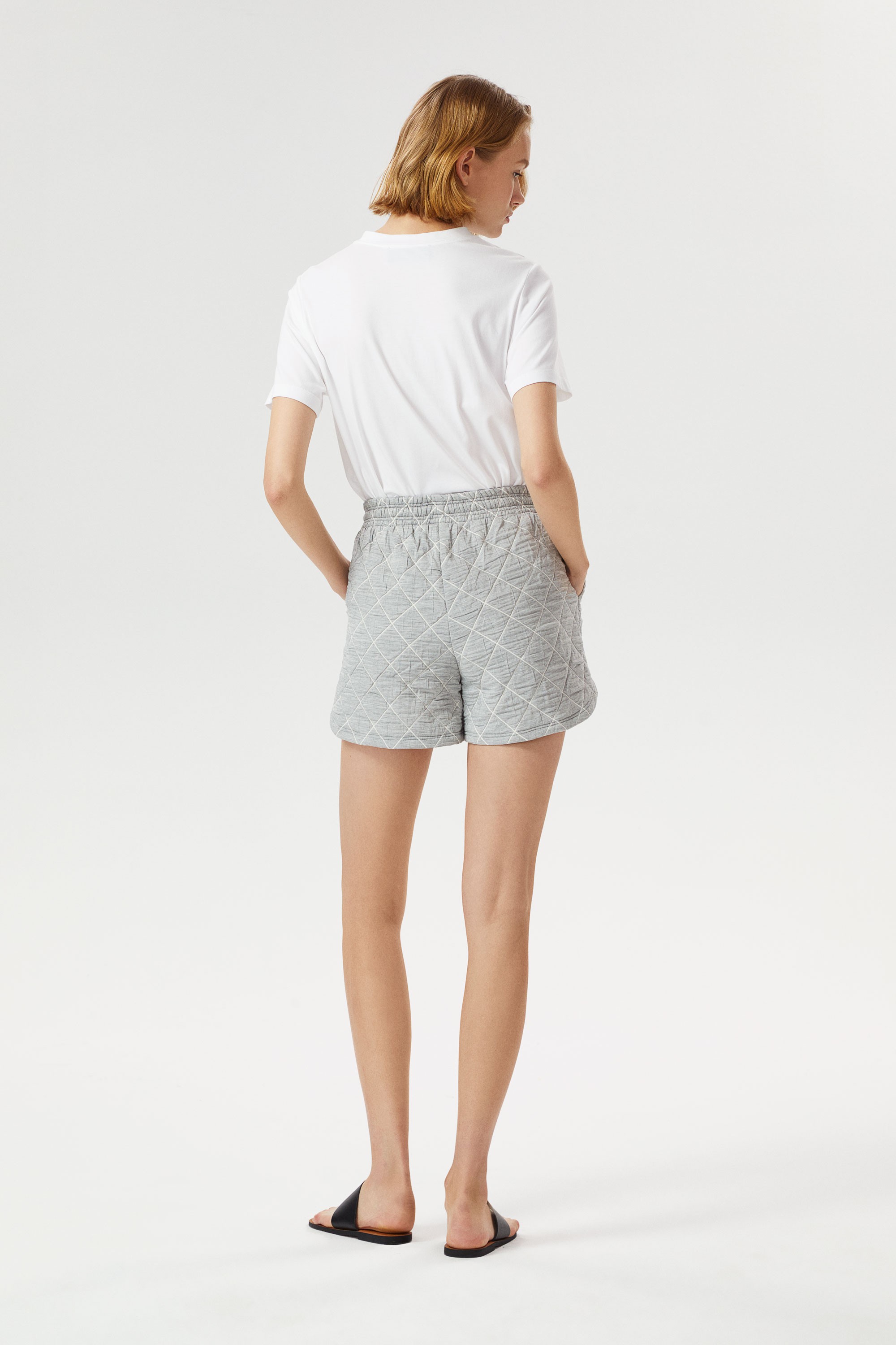 Patterned Elasticated Waist Shorts