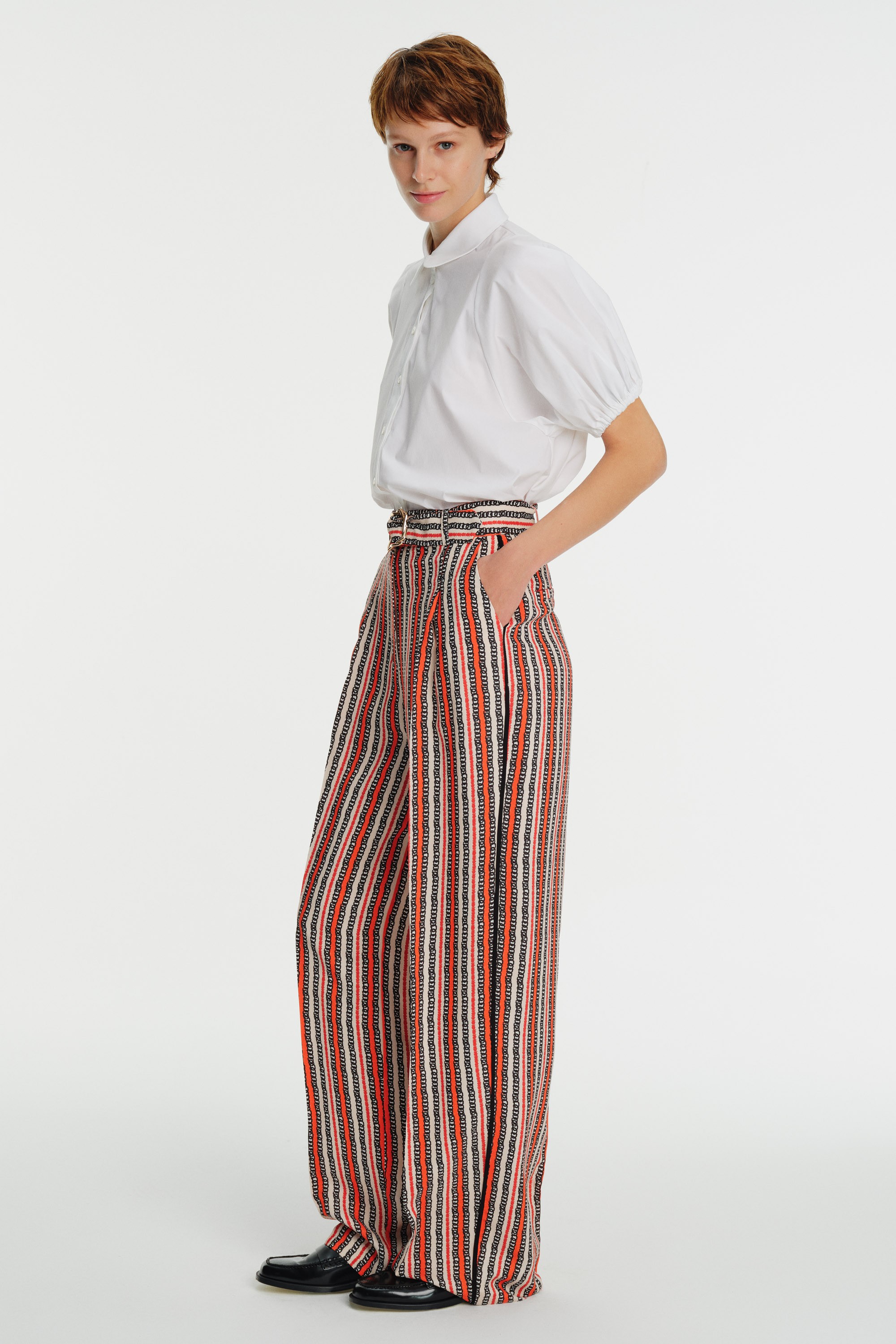 Wide-Legged Printed Pants