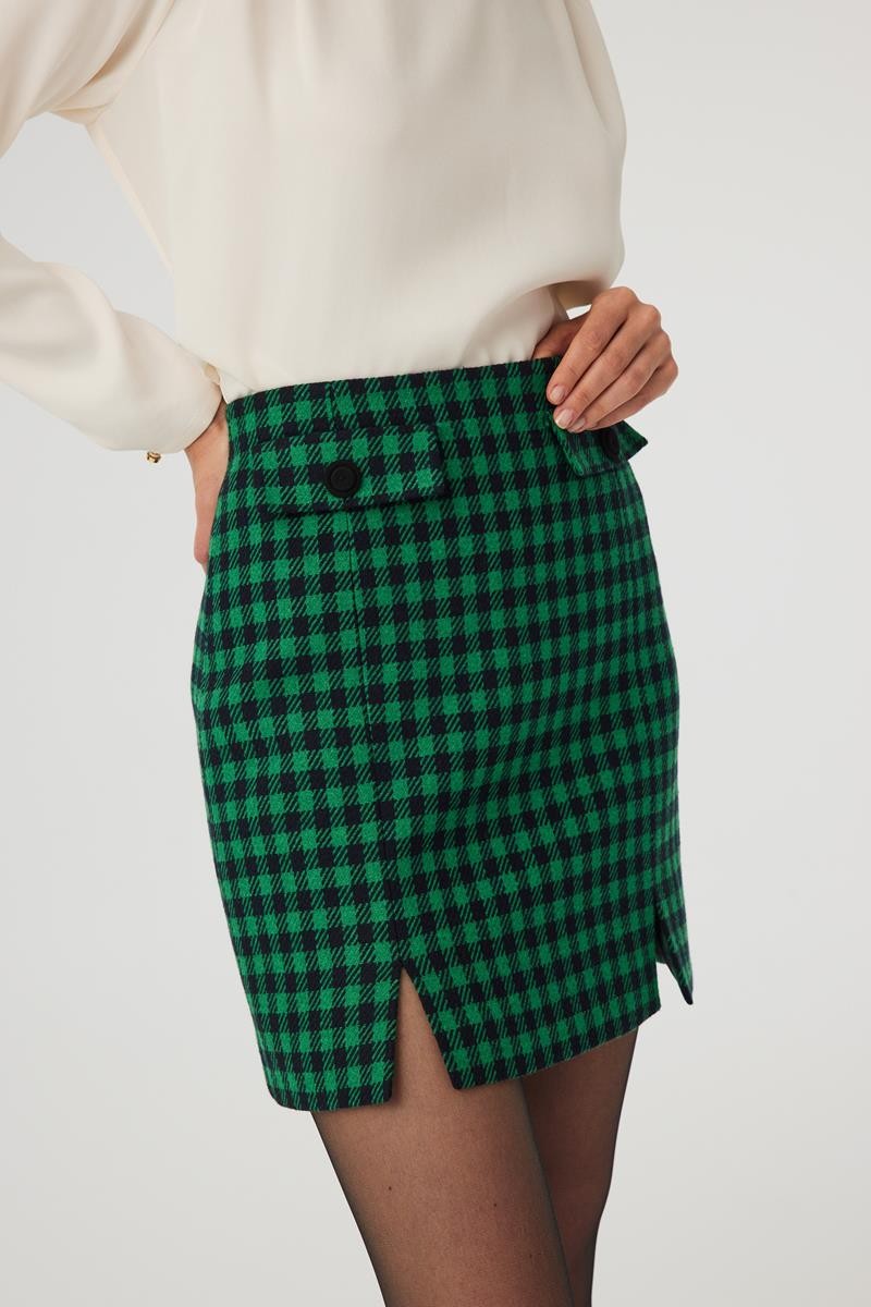 Patterned Mini Skirt