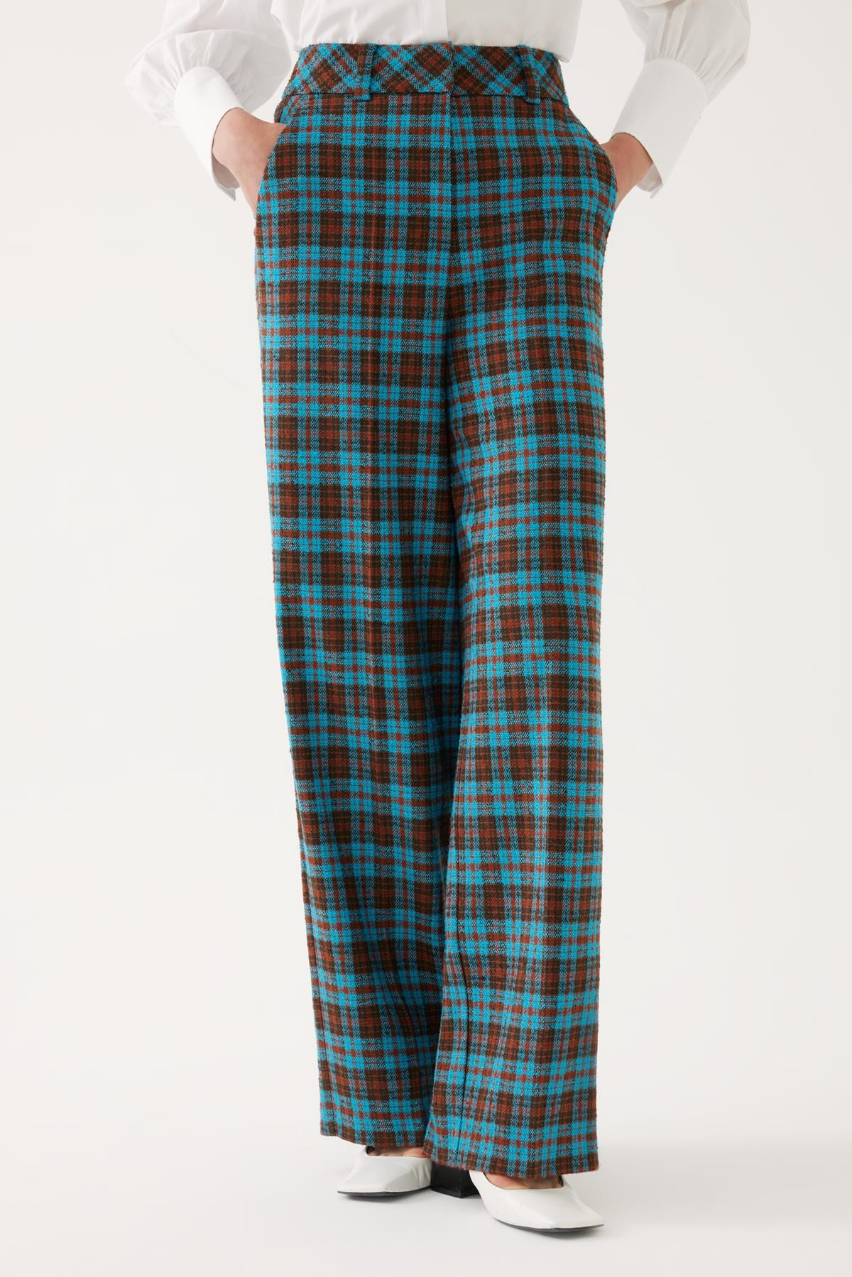 Multicolored Plaid Pants