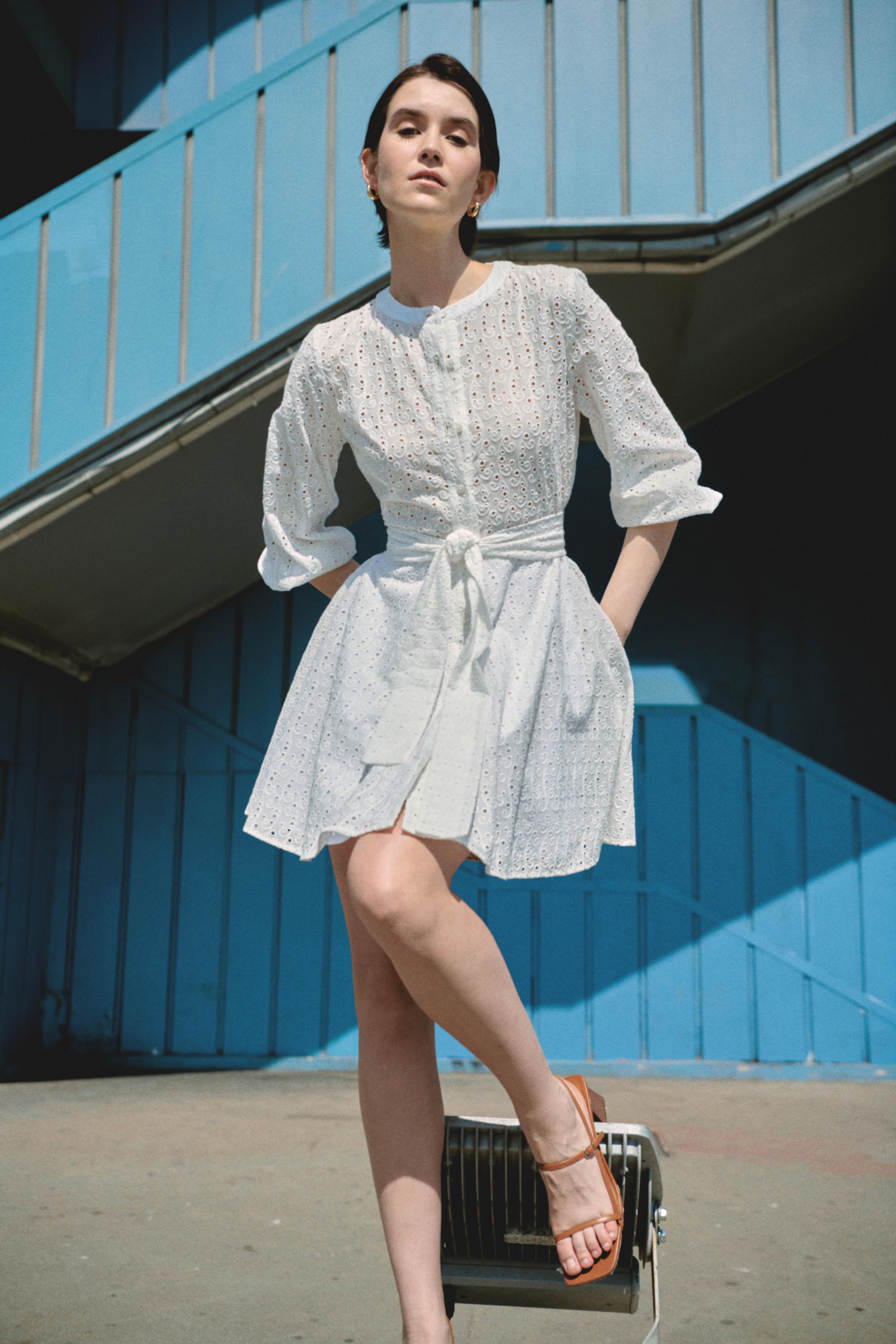 White Lace Mini Dress