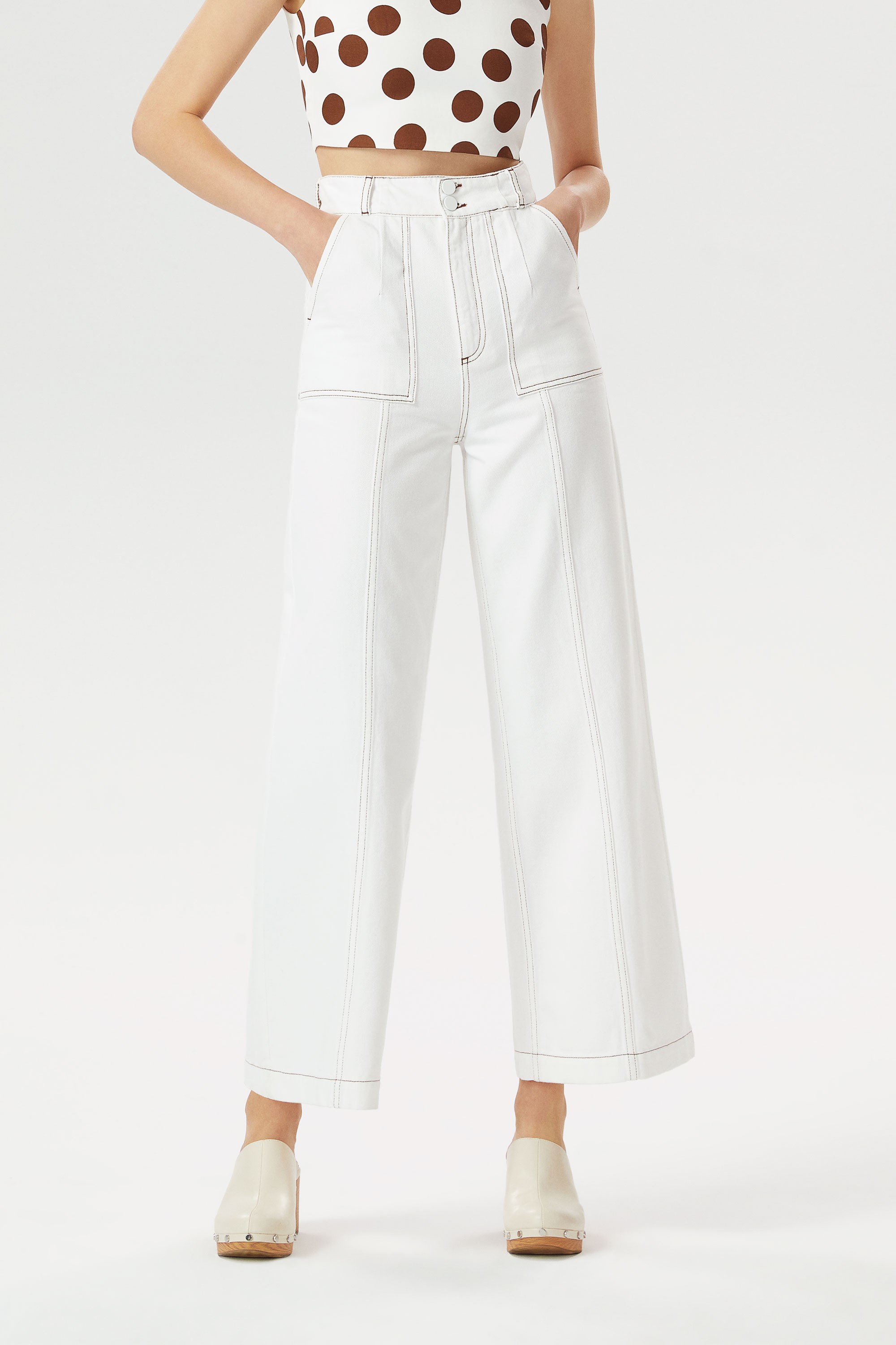 High-Waisted Cigarette Jean Pants