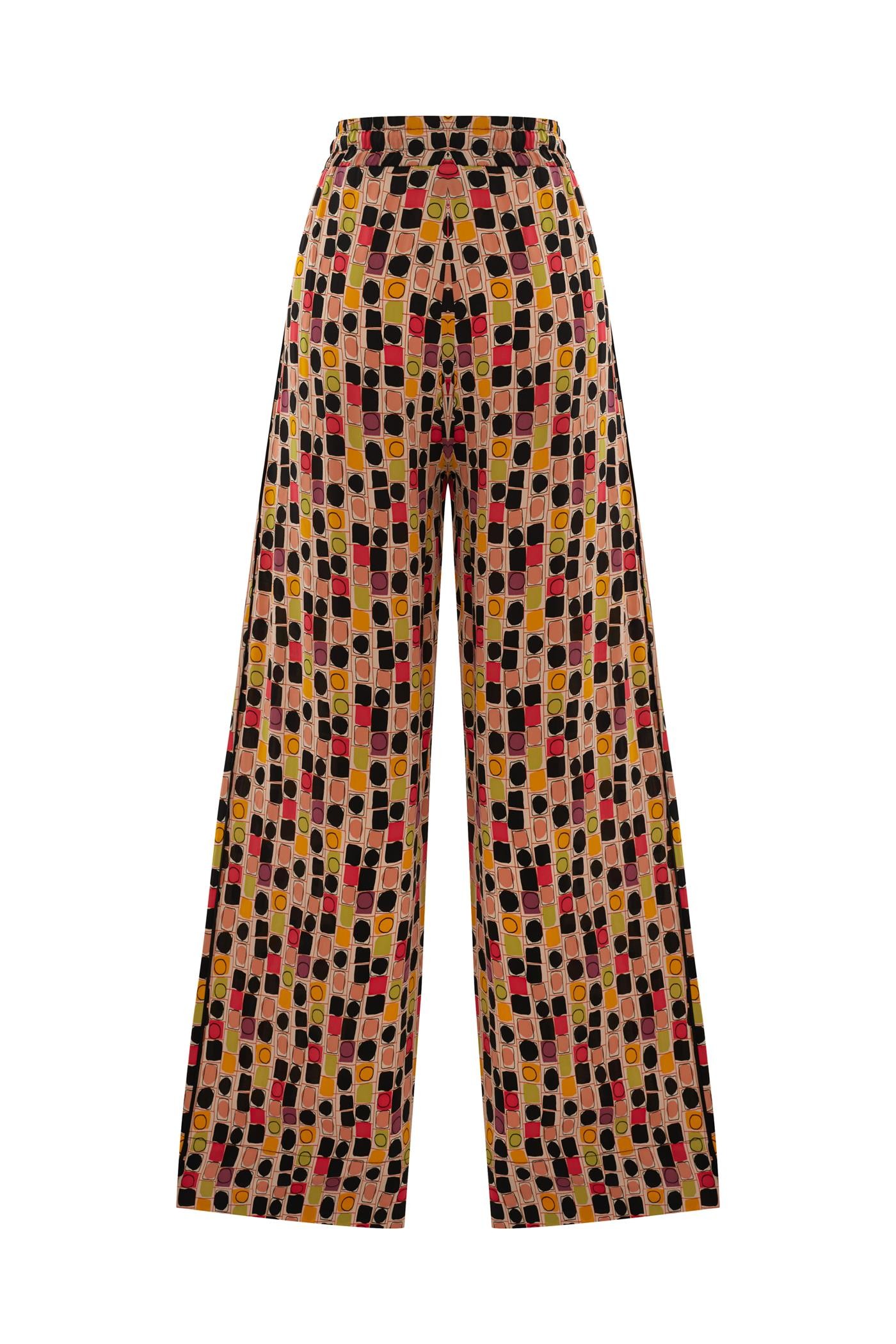 Geometric Patterned Colored Pants