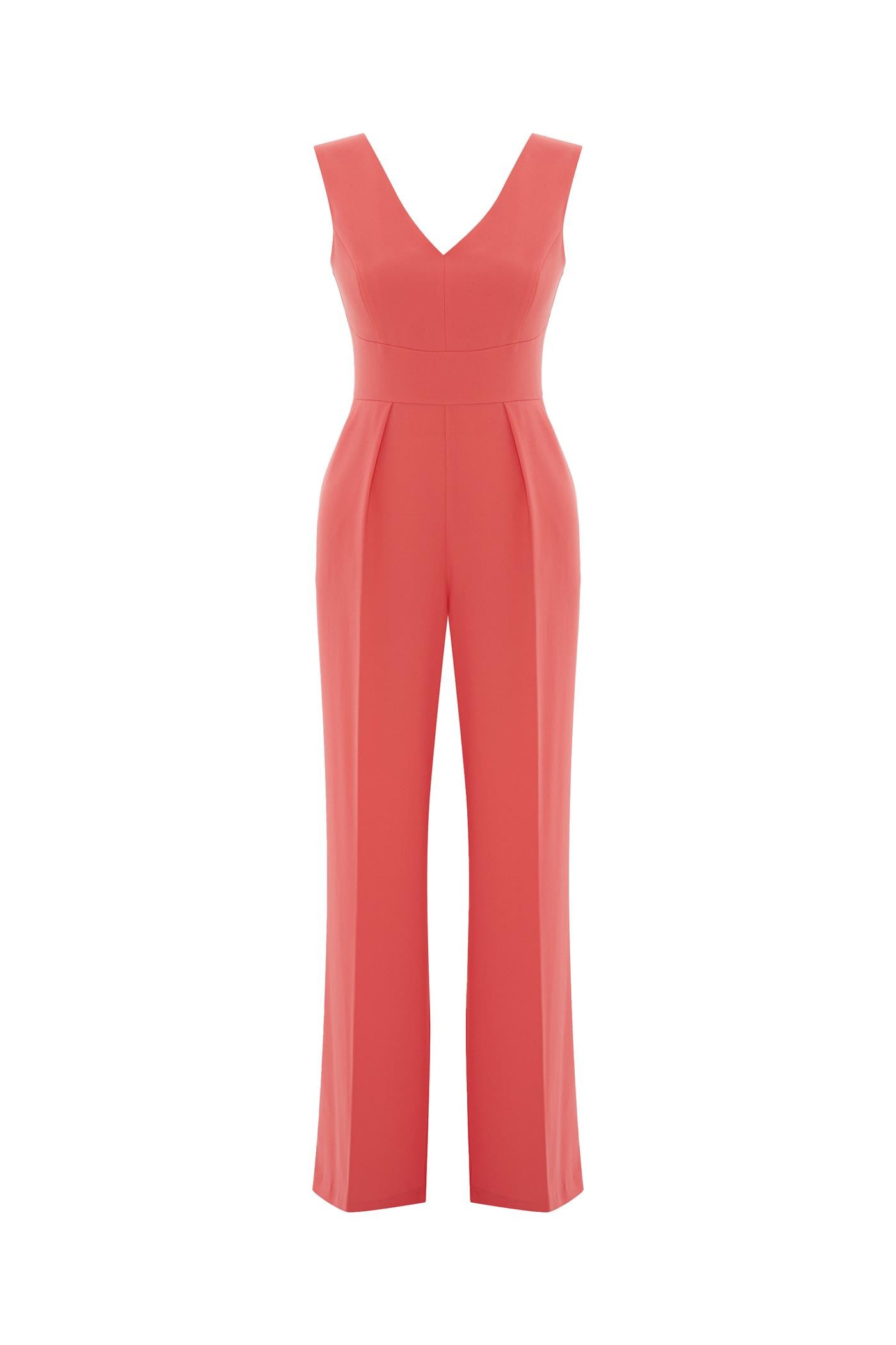 Wide-Leg Pink Jumpsuit