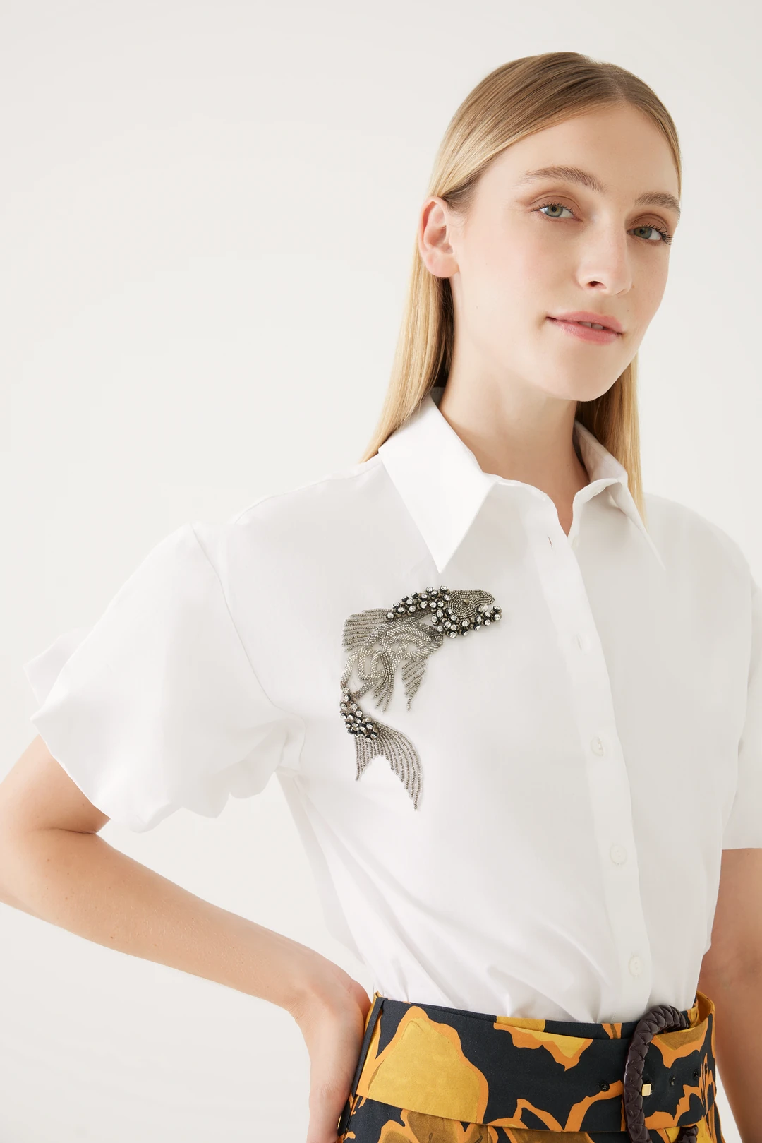 Fish Patterned Stone Shirt 1
