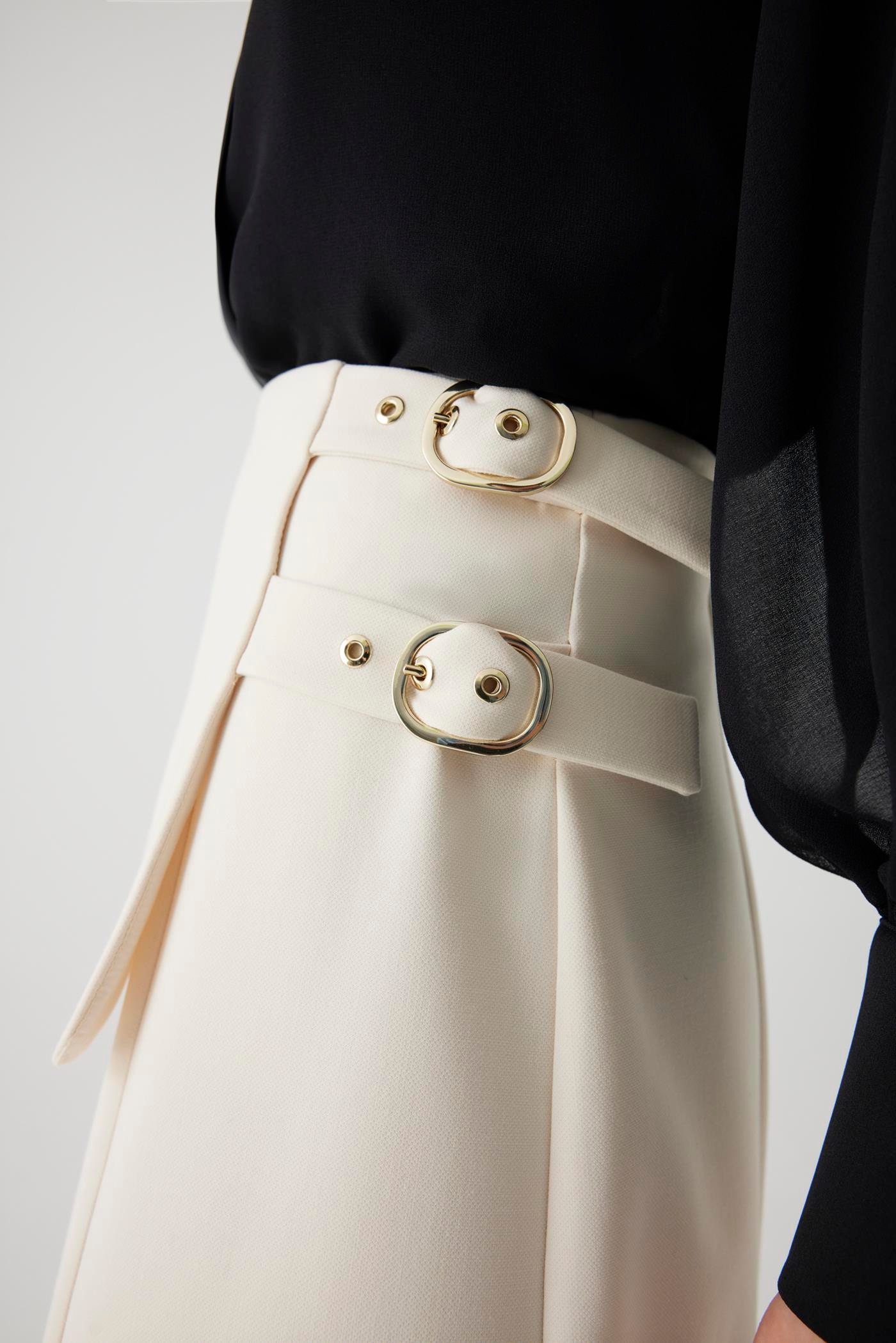 Belted Midi Skirt