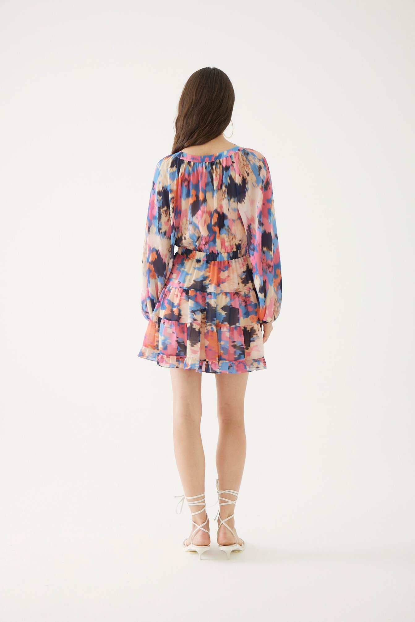 Abstract Patterned Mini Dress