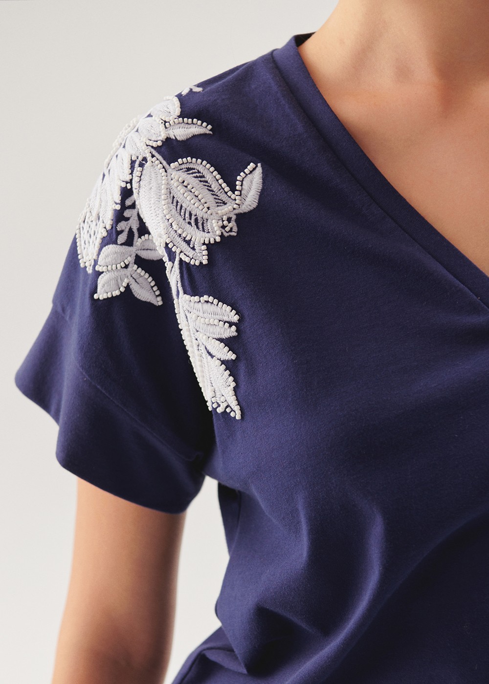 Sleek Embellished T-Shirt