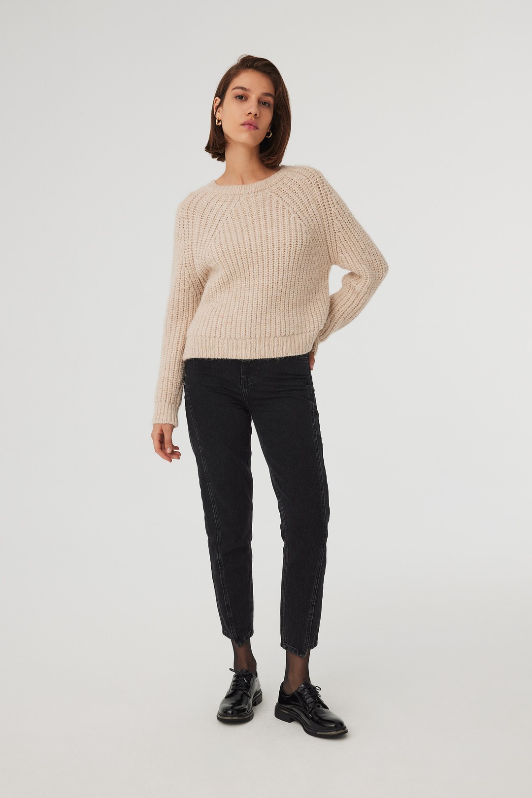 Long Sleeve Sweater Blouse 1
