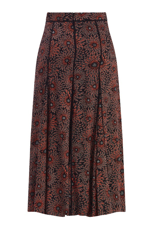 Floral Patterned Segmented Skirt