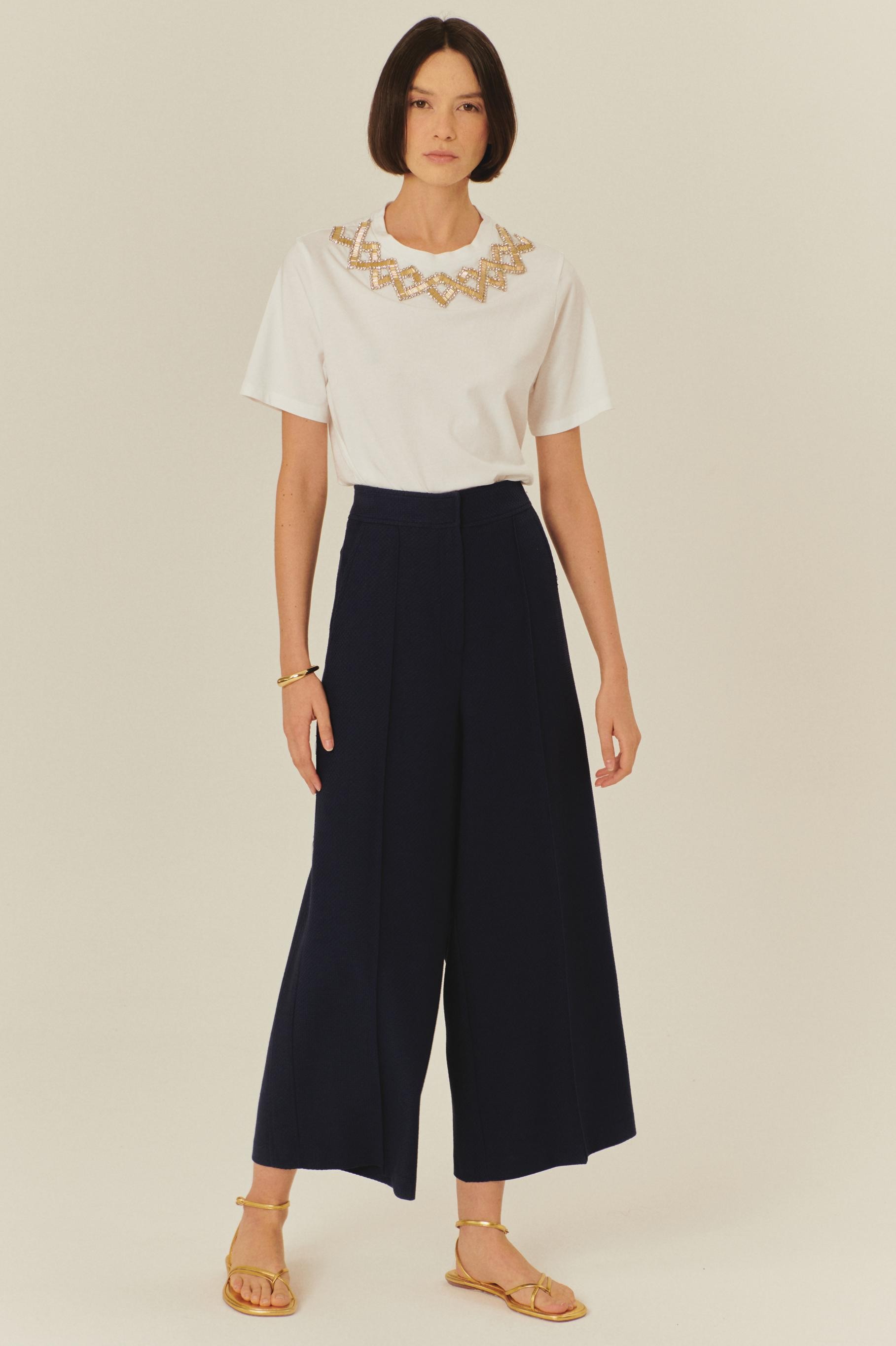 Tailored Wide-Leg Trousers