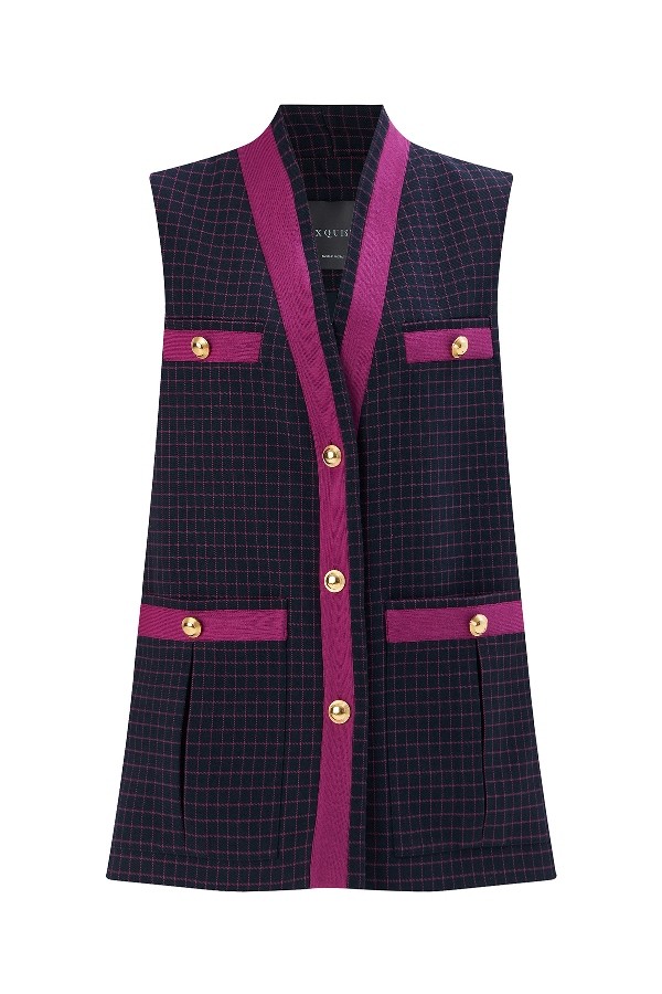 Colorful vest with button detail