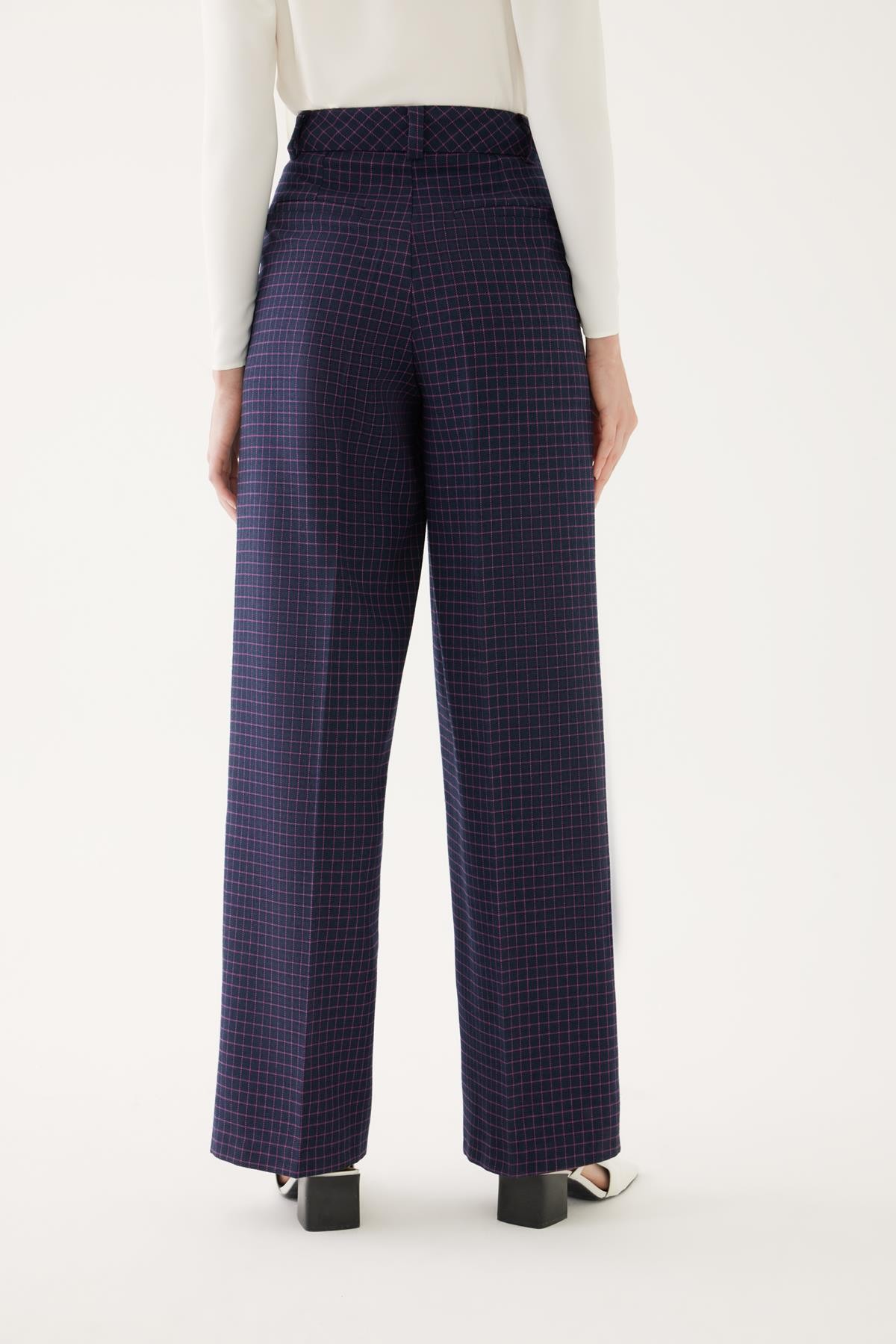 Navy Blue Pants with Line Detail