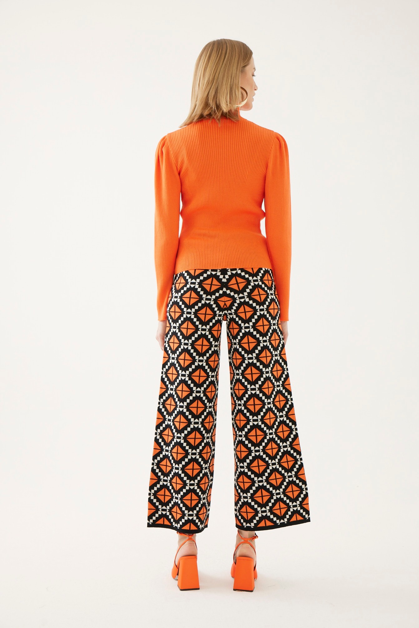 Patterned Knitwear Trousers