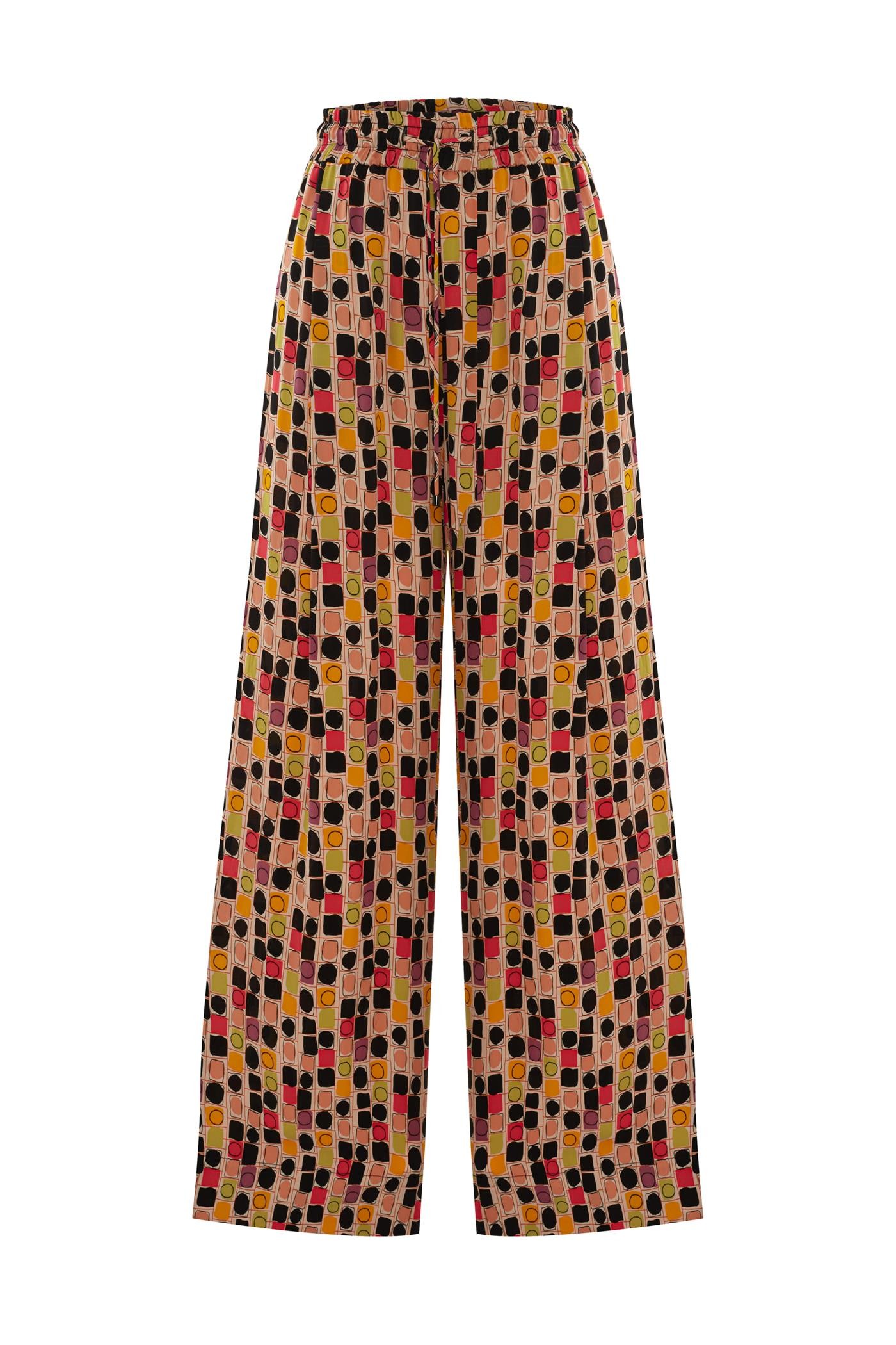 Geometric Patterned Colored Pants